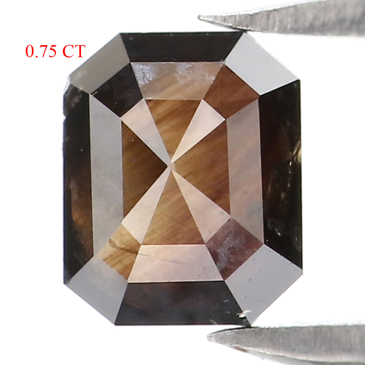 0.75 CT Natural Loose Radiant Shape Diamond Brown Color Radiant Diamond 5.75 MM Natural Loose Brown Color Radiant Rose Cut Diamond LQ8117