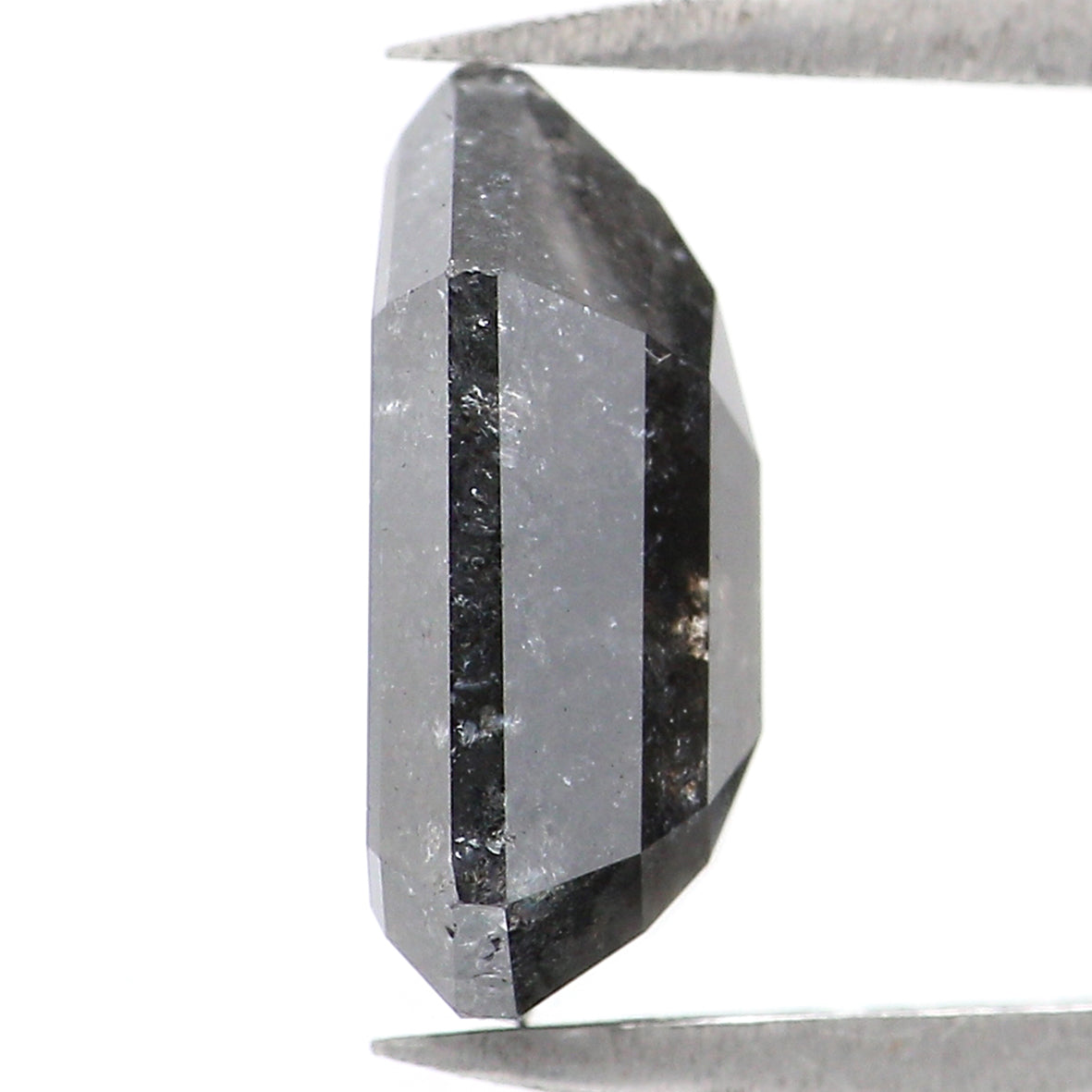 2.26 Ct Natural Loose Shield Shape Diamond Salt And Pepper Shield Diamond 9.60 MM Natural Black Grey Color Shield Rose Cut Diamond LQ8216