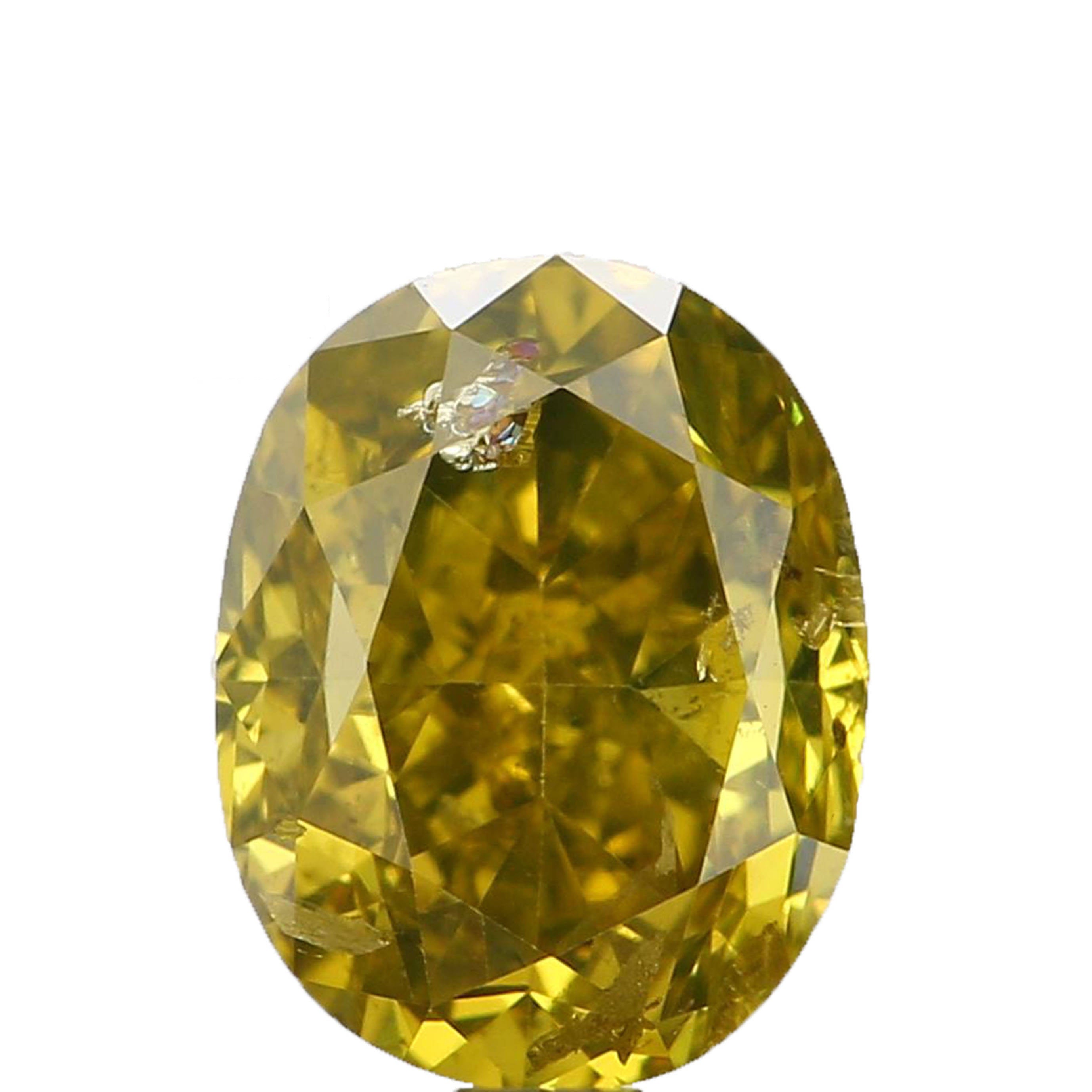 0.73 CT Natural Loose Oval Shape Diamond Yellow Color Oval Shape Diamond 5.70 MM Natural Loose Green Color Oval Brilliant Cut Diamond QL6455