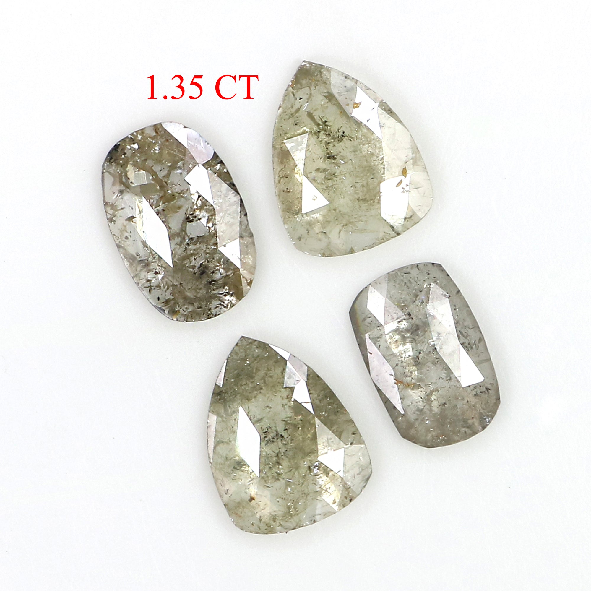 1.35 CT Natural Loose Mix Shape Diamond Salt And Pepper Mix Shape Diamond 5.95 MM Natural Grey Color Mix Shape Rose Cut Diamond LQ6915