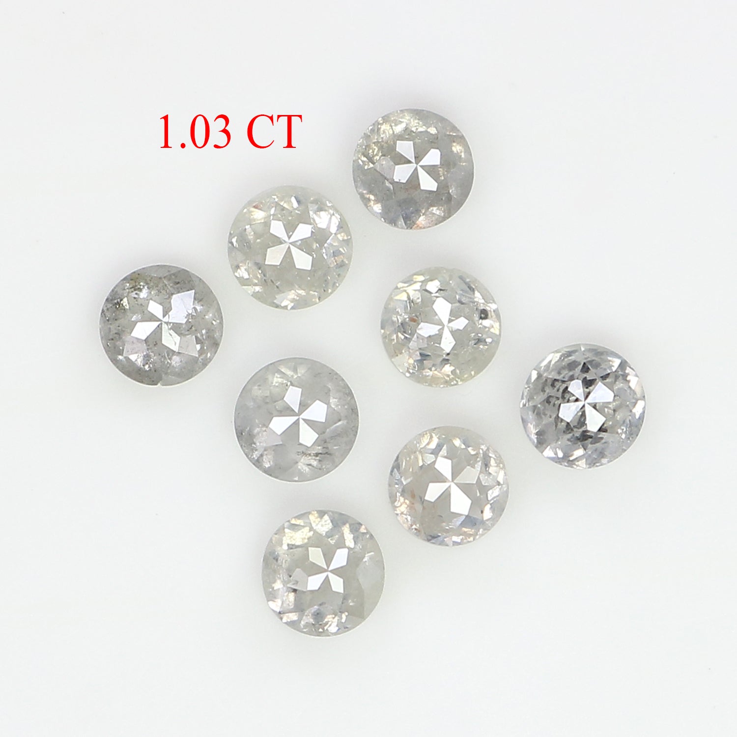 1.03 CT Natural Loose Round Rose Cut Diamond Grey Color Round Shape Diamond 2.80 MM Natural Loose Grey Color Round Rose Cut Diamond LQ3191