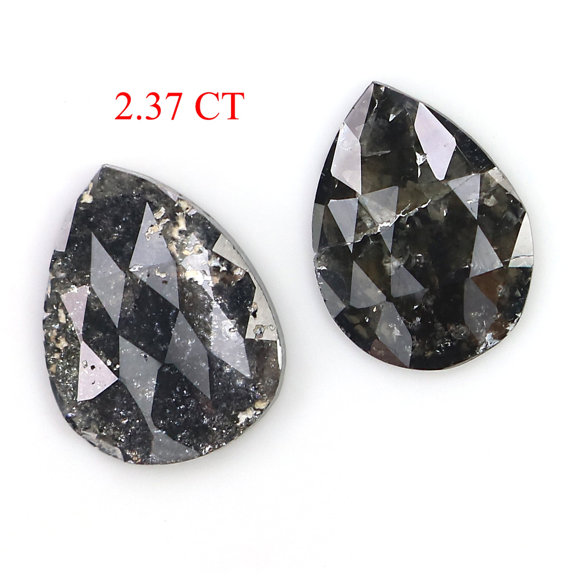 2.37 CT Natural Loose Pear Shape Pair Diamond Brown Color Diamond 11.10 MM Natural Diamond Pear Cut Diamond Pear Black Color Diamond LQ3166