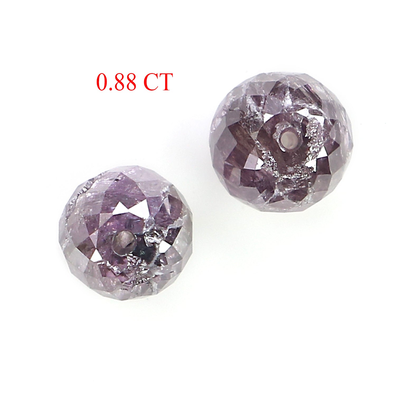 0.88 CT Natural Loose Bead Shape Diamond Pink Color Bead Cut Diamond 3.65 MM Natural Loose Pink Color Diamond Bead Rose Cut Diamond LQ9898