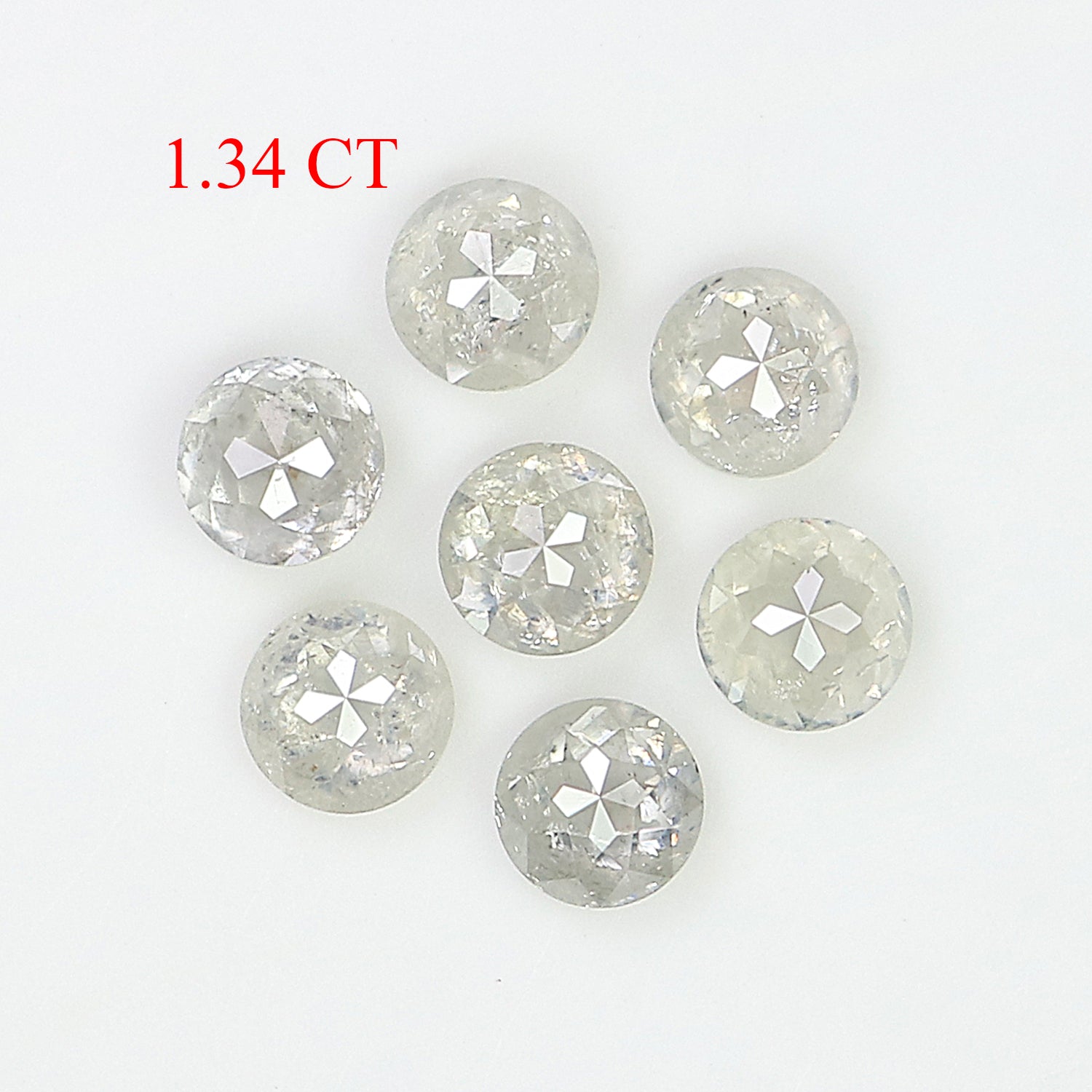 1.34 CT Natural Loose Round Rose Cut Diamond Grey Color Round Shape Diamond 3.30 MM Natural Loose Grey Color Round Rose Cut Diamond LQ3269