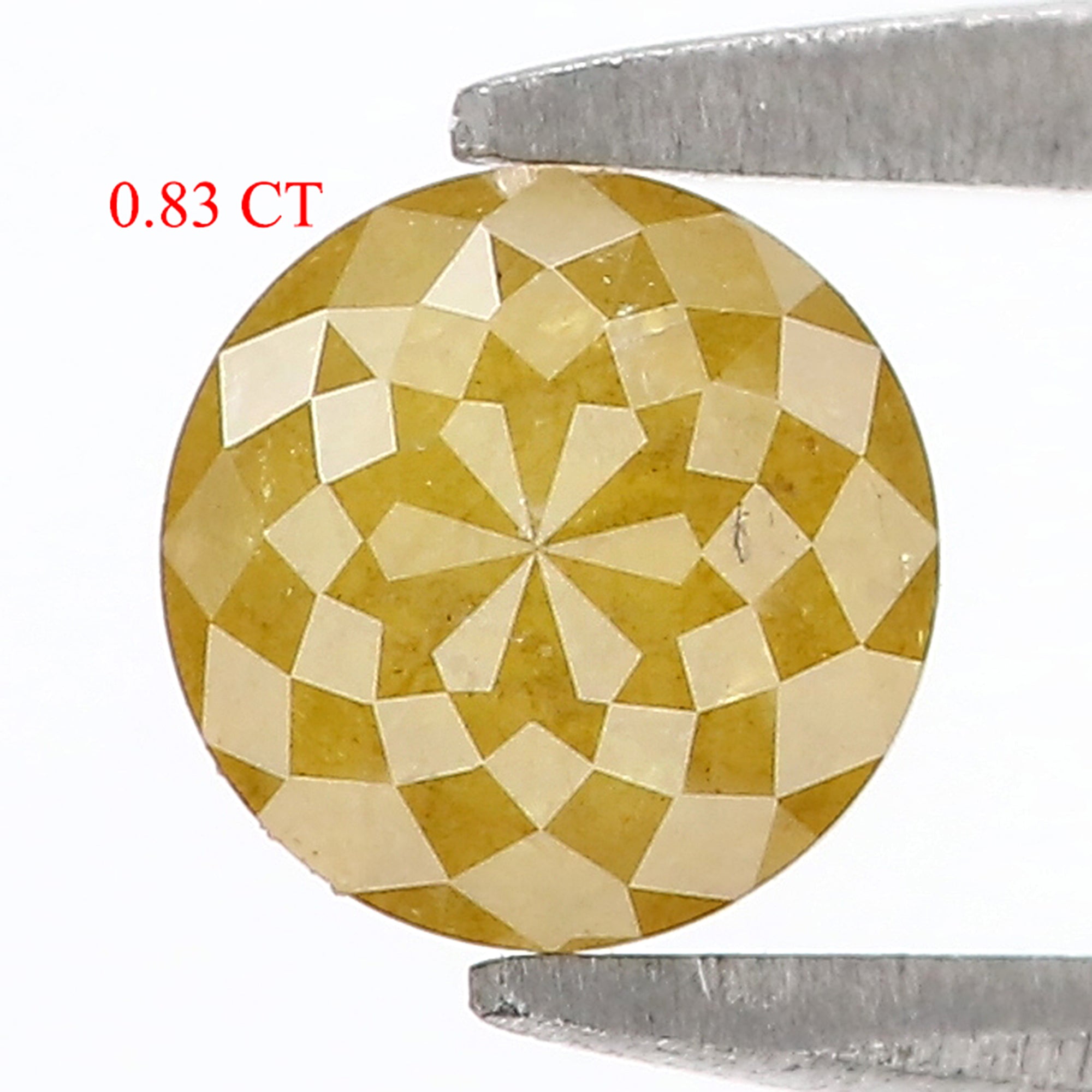 0.83 CT Natural Loose Round Rose Cut Diamond Yellow Color Round Shape Diamond 5.30 MM Natural Yellow Color Round Rose Cut Diamond LQ6426