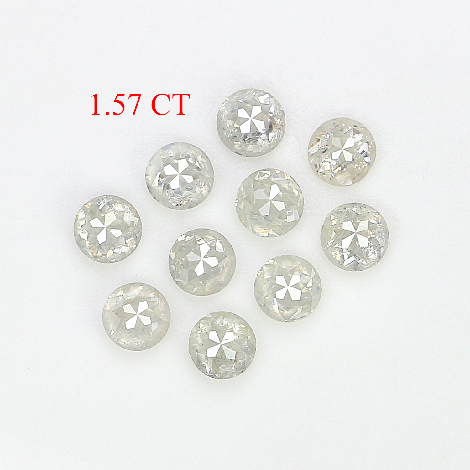 1.57 CT Natural Loose Round Rose Cut Diamond Grey Color Round Shape Diamond 3.05 MM Natural Loose Grey Color Round Rose Cut Diamond LQ3266