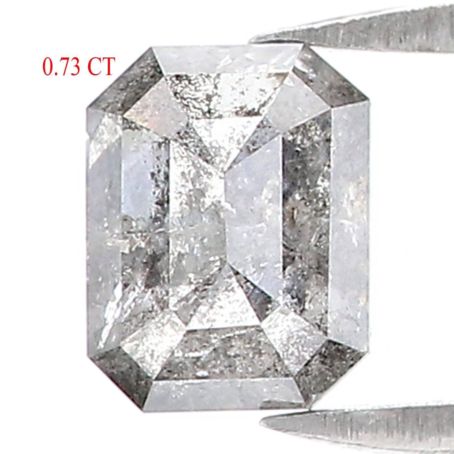 0.73 CT Natural Loose Emerald Shape Diamond Salt And Pepper Emerald Cut Diamond 5.70 MM Natural Emerald Shape Rose Cut Diamond LQ1187