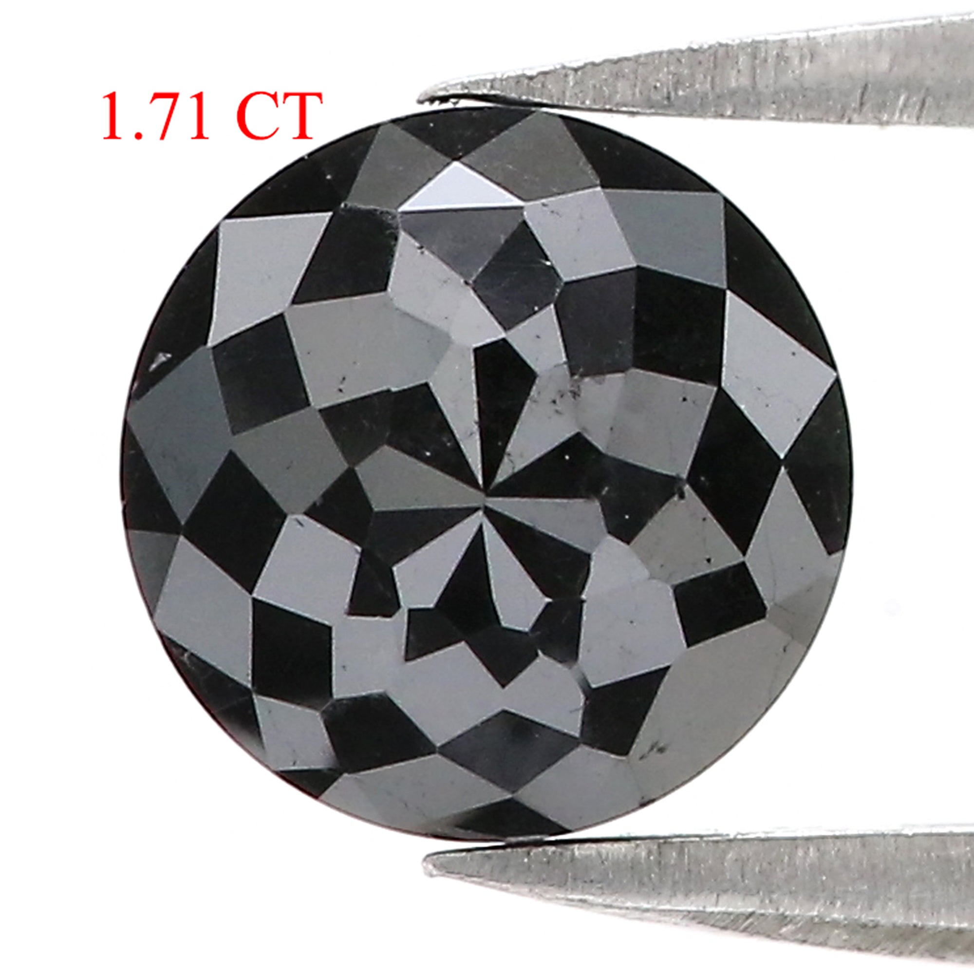 1.71 CT Natural Loose Round Rose Cut Diamond Black Color Round Shape Diamond 7.00 MM Natural Loose Black Color Round Rose Cut Diamond LQ6839