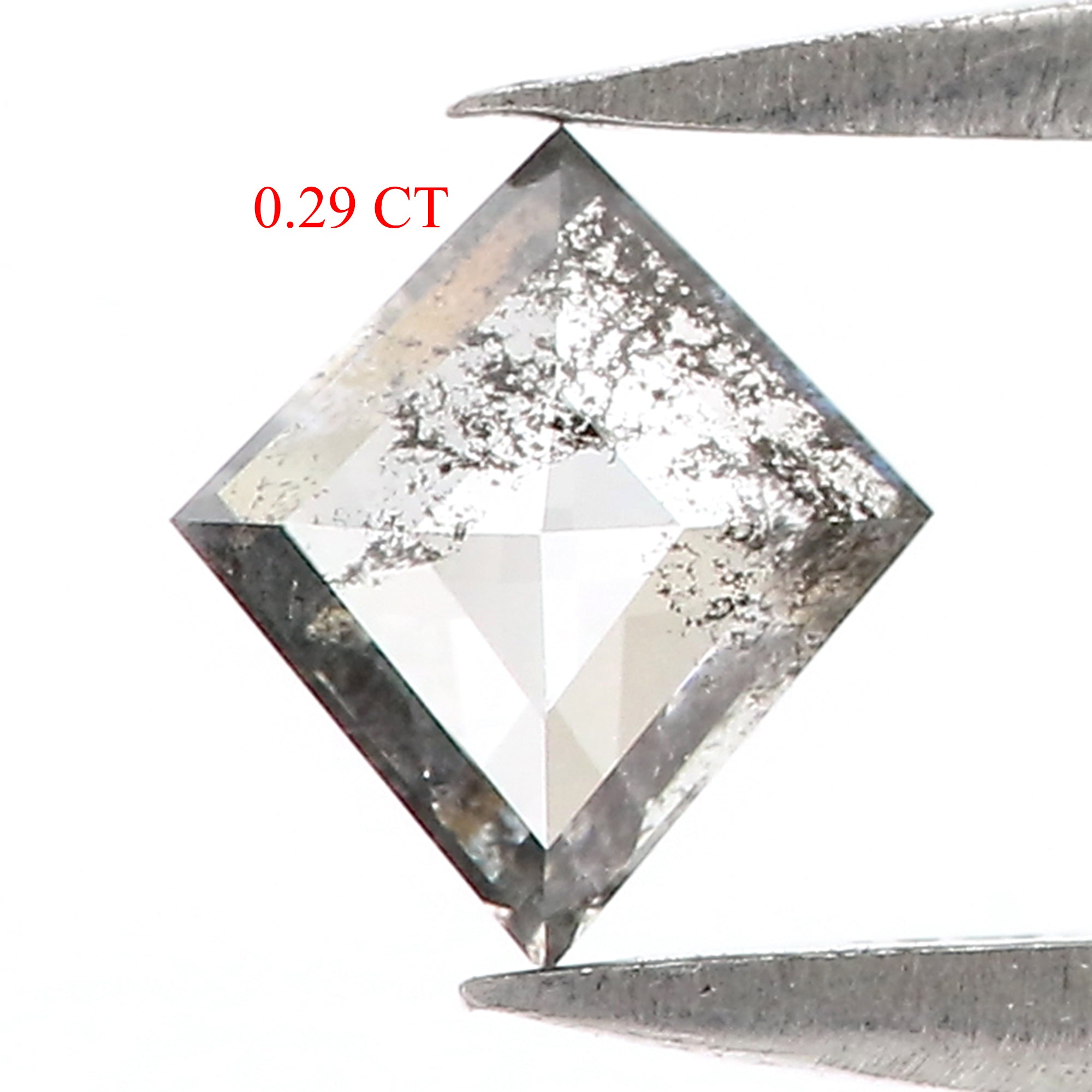 0.29 Ct Natural Loose Kite Shape Diamond Salt And Pepper Kite Diamond 6.00 MM Natural Diamond Black Grey Color Kite Rose Cut Diamond QLB3123