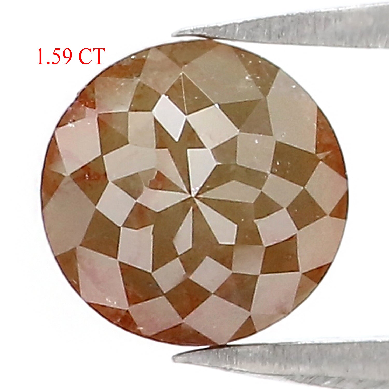 1.59 CT Natural Loose Round Rose Cut Diamond Brown Color Round Shape Diamond 6.85 MM Natural Loose Grey Color Round Rose Cut Diamond LQ9006