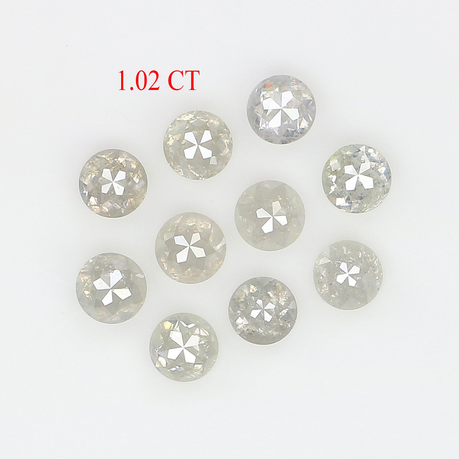 1.02 CT Natural Loose Round Rose Cut Diamond Grey Color Round Shape Diamond 2.55 MM Natural Loose Grey Color Round Rose Cut Diamond LQ3185