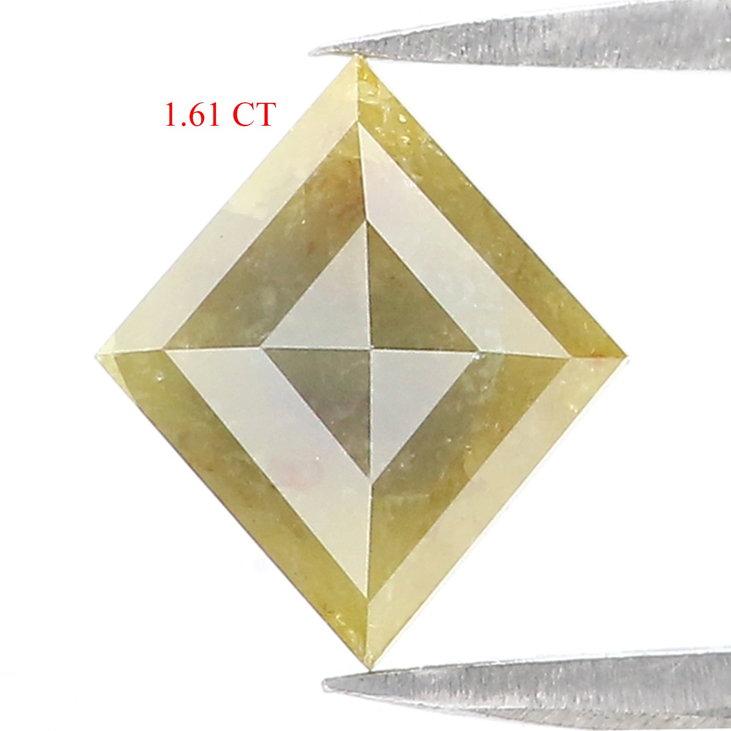 1.61 Ct Natural Loose Kite Shape Diamond Yellow Color Kite Shape Diamond 9.60 MM Natural Loose Diamond Yellow Kite Rose Cut Diamond QL8814