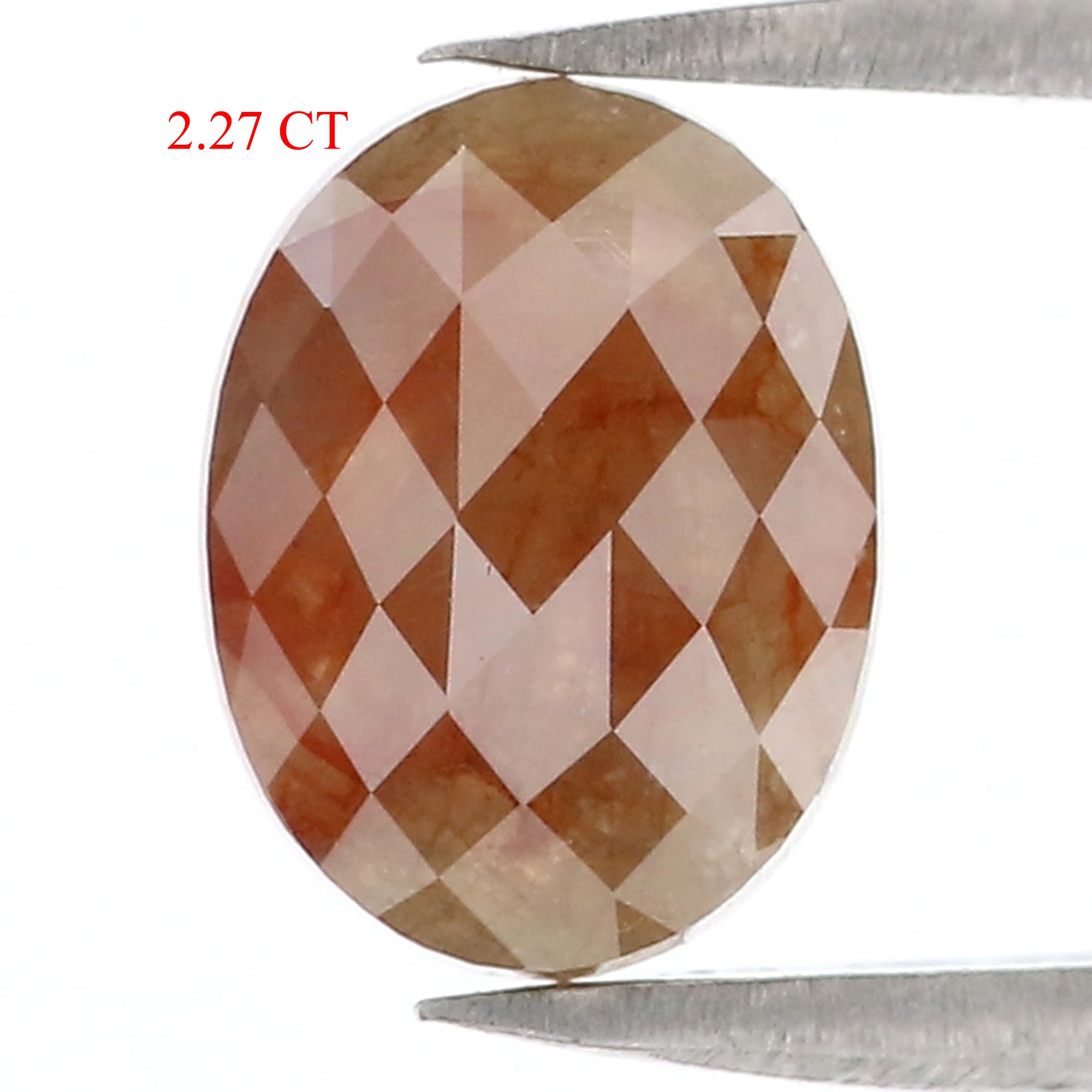 2.27 Ct Natural Loose Diamond Oval Grey Brown Color I3 Clarity 9.60 MM KDL7876