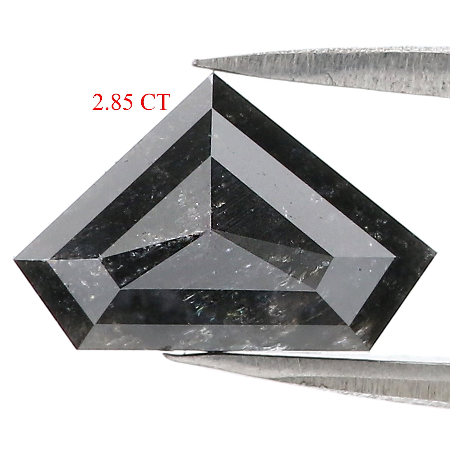 2.85 Ct Natural Loose Shield Diamond Black Color Shield Cut Diamond 11.80 MM Natural Loose Diamond Black Color Shield Shape Diamond QL8767