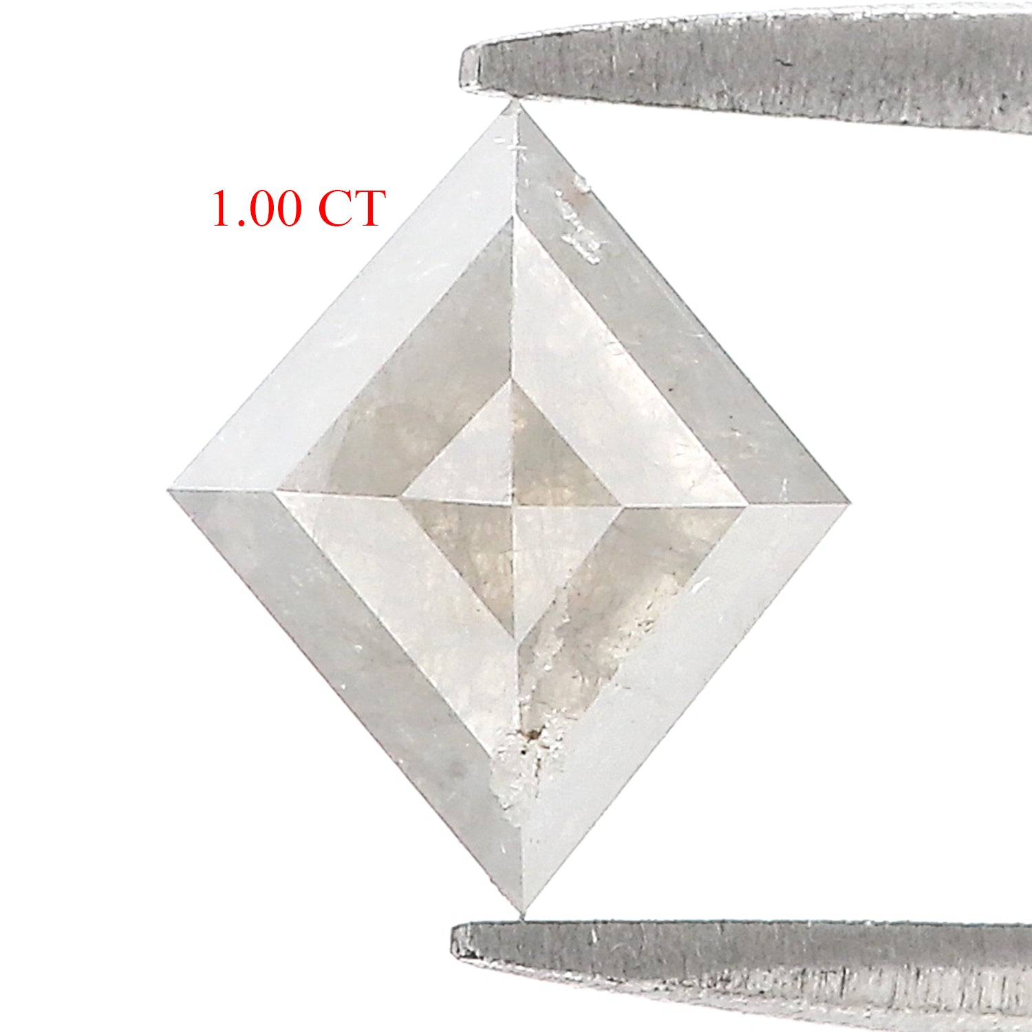 1.00 CT Natural Loose Kite Shape Diamond Salt And Pepper Kite Shape Diamond 9.10 MM Natural Loose Grey Color Kite Rose Cut Diamond QL7955