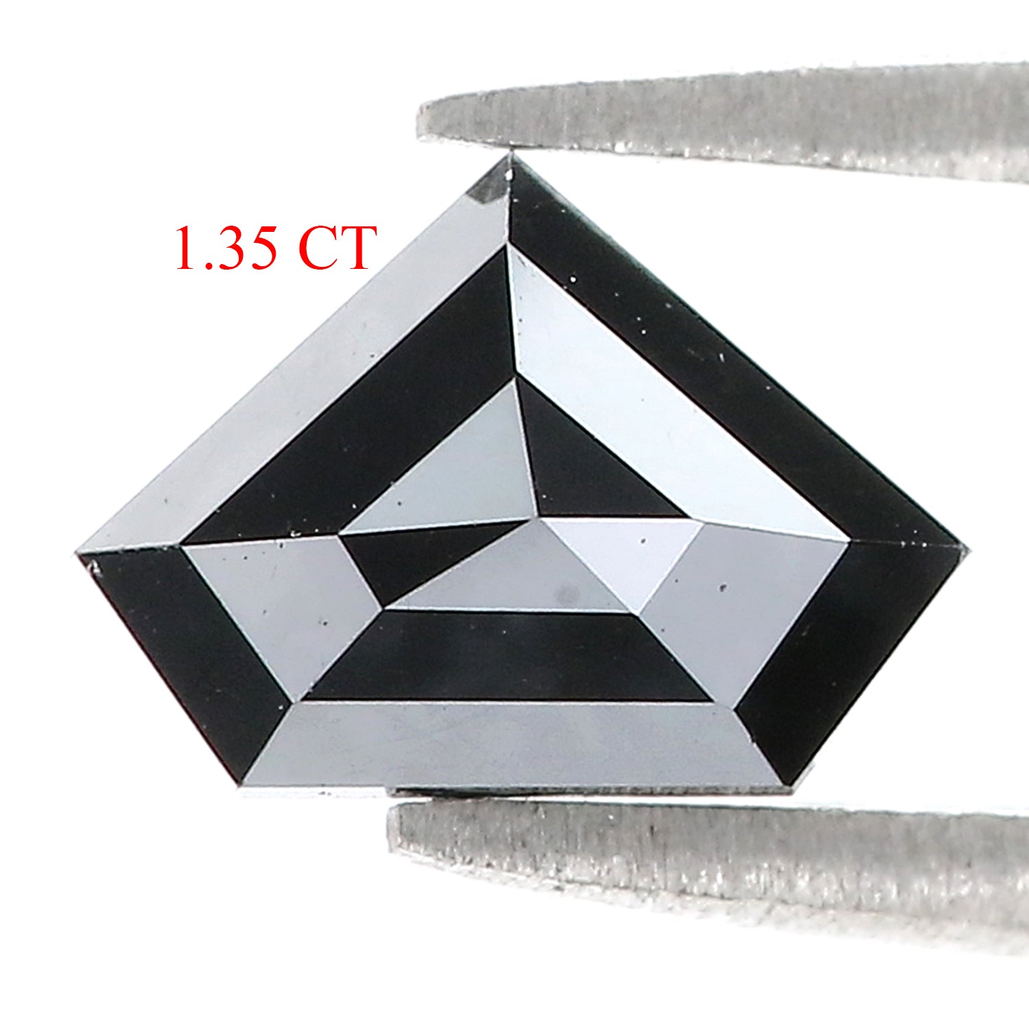 1.35 CT Natural Loose Shield Shape Diamond Black Color Shield Cut Diamond 6.50 MM Natural Black Color Diamond Shield Rose Cut Diamond LQ9840