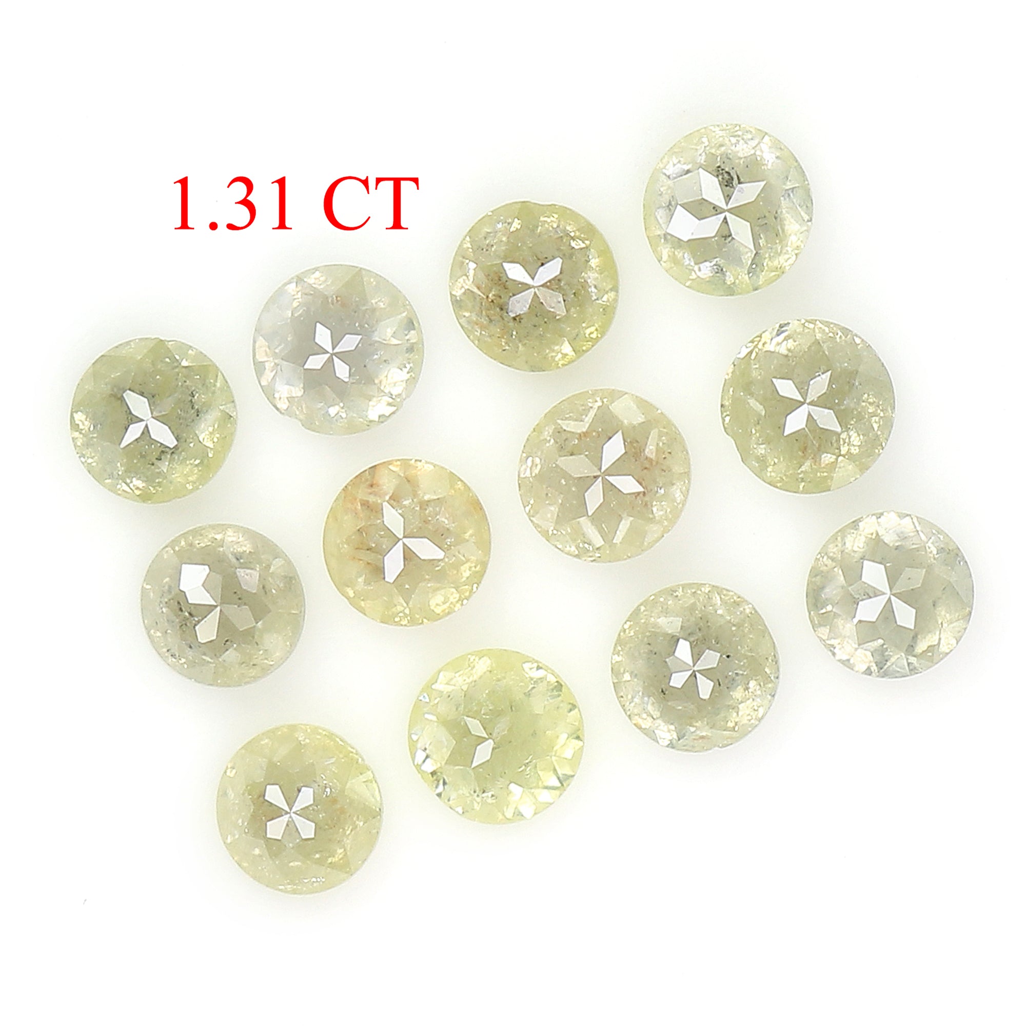 1.31 CT Natural Loose Round Rose Cut Diamond Light Yellow Color Round Shape Diamond 2.70 MM Natural Yellow Round Rose Cut Diamond LQ5628