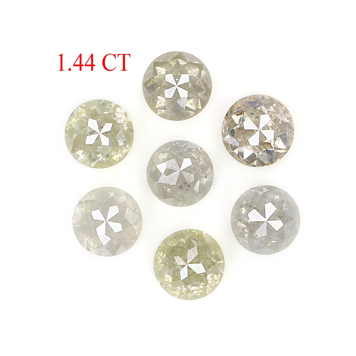 1.44 CT Natural Loose Round Rose Cut Diamond Grey Color Round Shape Diamond 3.30 MM Natural Loose Grey Color Round Rose Cut Diamond LQ1739