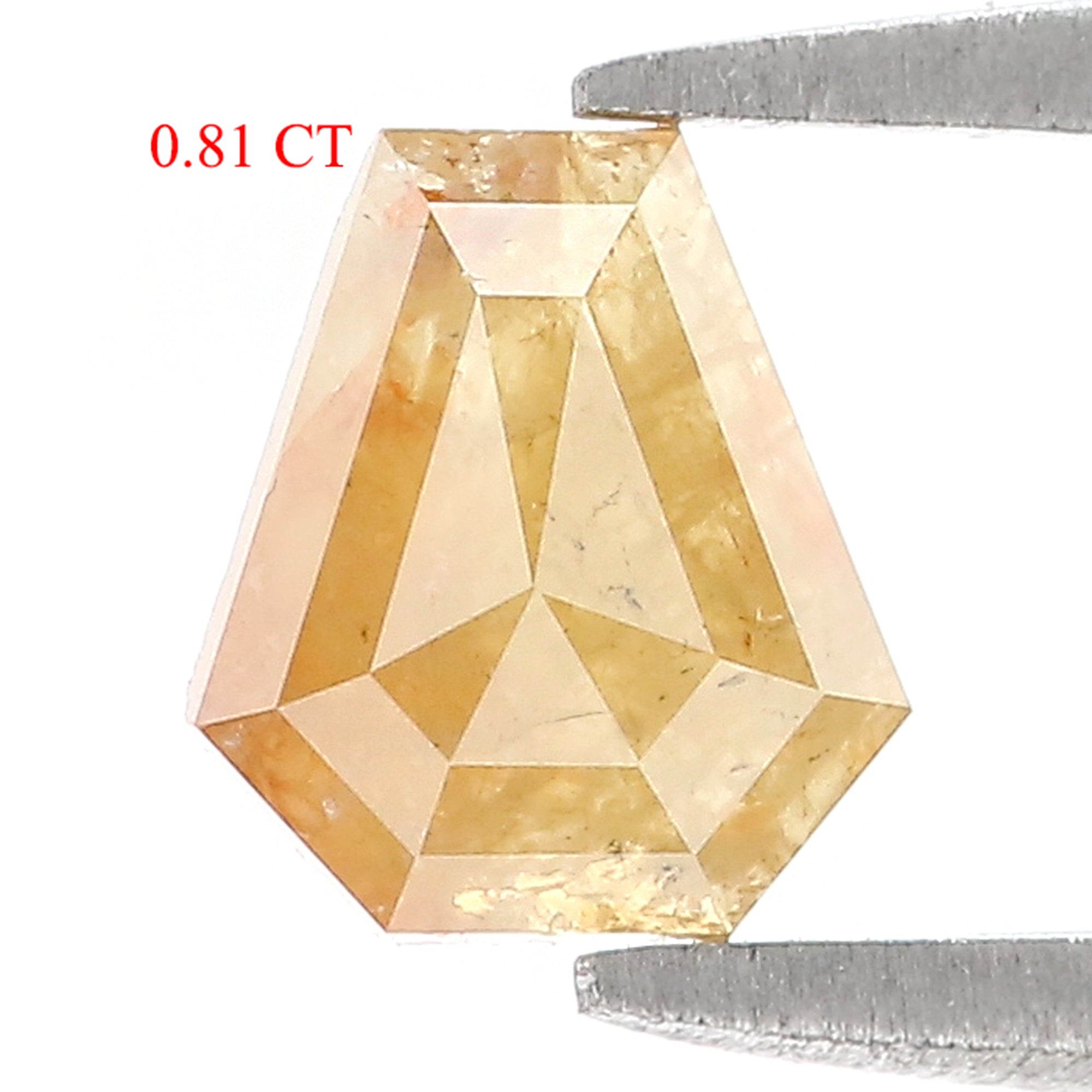 Natural Loose Coffin Yellow Color Diamond 0.81 CT 7.00 MM Coffin Shape Rose Cut Diamond L7968