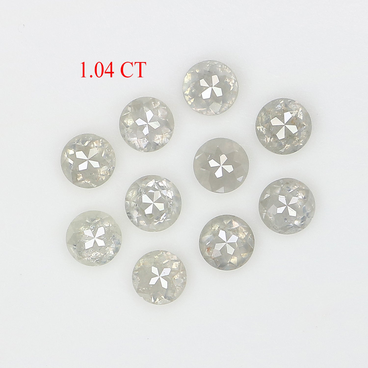 1.04 CT Natural Loose Round Rose Cut Diamond Grey Color Round Shape Diamond 2.60 MM Natural Loose Grey Color Round Rose Cut Diamond LQ3182