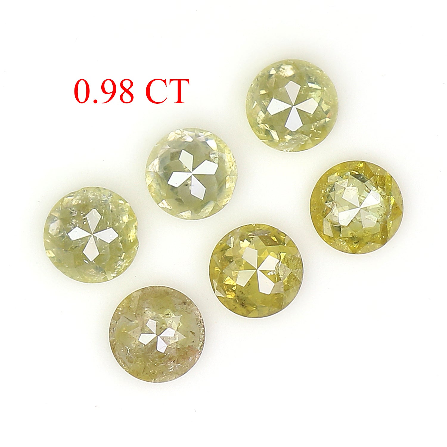 0.98 CT Natural Loose Round Rose Cut Diamond Yellow Color Round Shape Diamond 3.10 MM Natural Yellow Color Round Rose Cut Diamond LQ4485