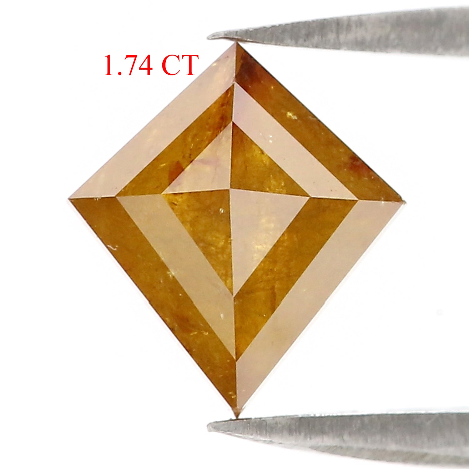 1.74 Ct Natural Loose Kite Shape Diamond Yellow Brown Color Kite Diamond 9.00 MM Natural Yellow Brown Diamond Kite Rose Cut Diamond QK2184