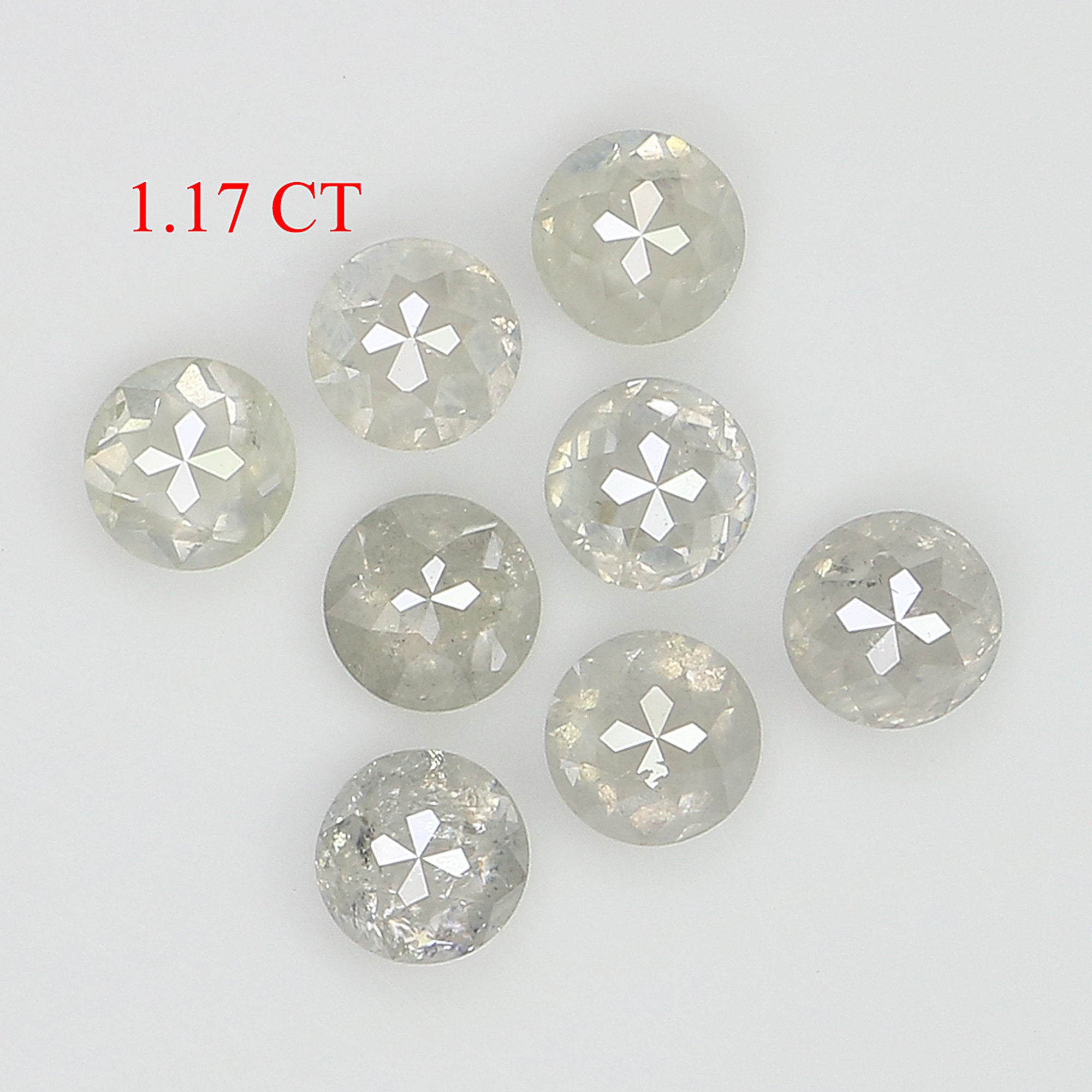 1.17 CT Natural Loose Round Rose Cut Diamond Grey Color Round Shape Diamond 3.00 MM Natural Loose Grey Color Round Rose Cut Diamond LQ3213