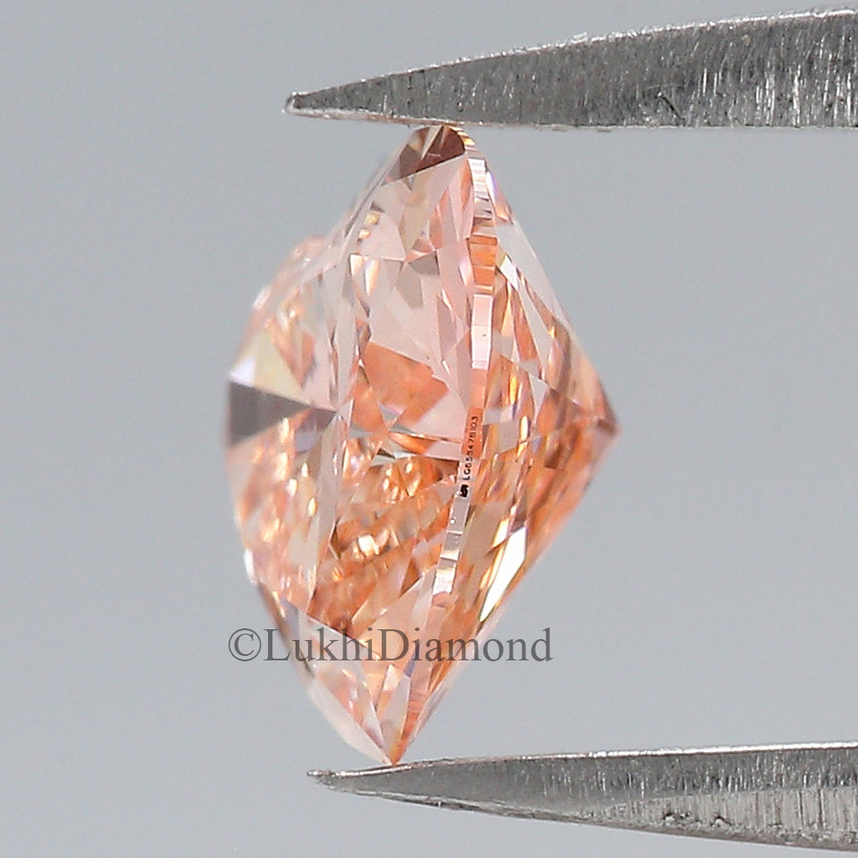 1.04 CT IGI Certified Heart Brilliant Cut Fancy Vivid Pink Color VS1 Clarity Diamond Lab Grown Diamond Lab Created Heart CVD Diamond L3202