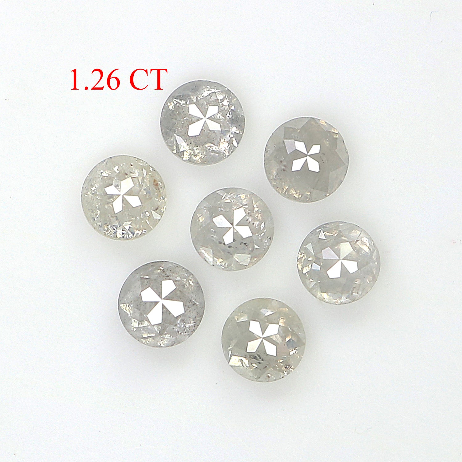 1.26 CT Natural Loose Round Rose Cut Diamond Grey Color Round Shape Diamond 3.20 MM Natural Loose Grey Color Round Rose Cut Diamond LQ3262