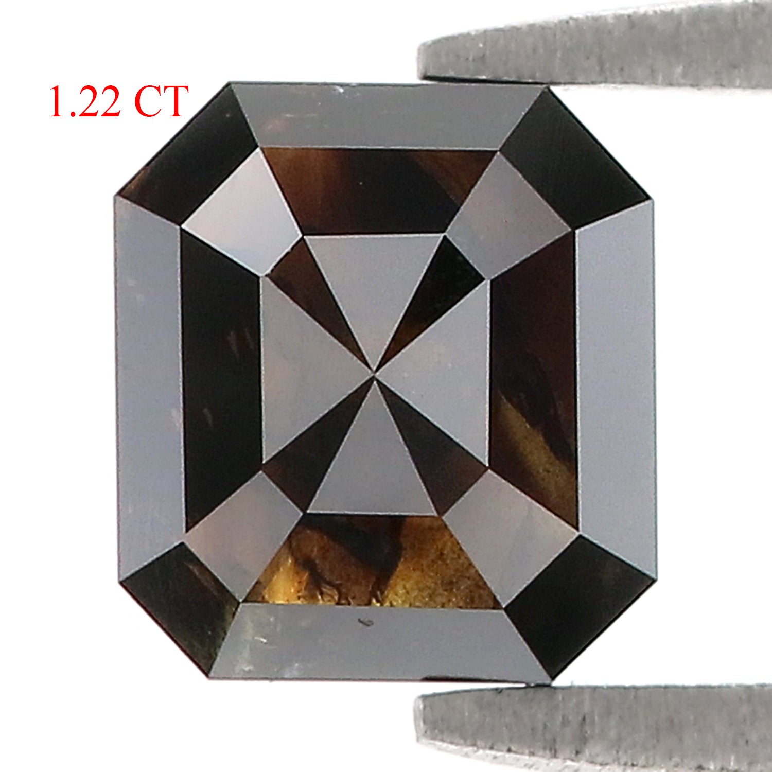 1.22 Ct IGI CERTIFIED Natural Loose Radiant Shape Diamond Fancy Black Color Radiant Cut Diamond 6.30 MM Natural Radiant Cut Diamond QL8539