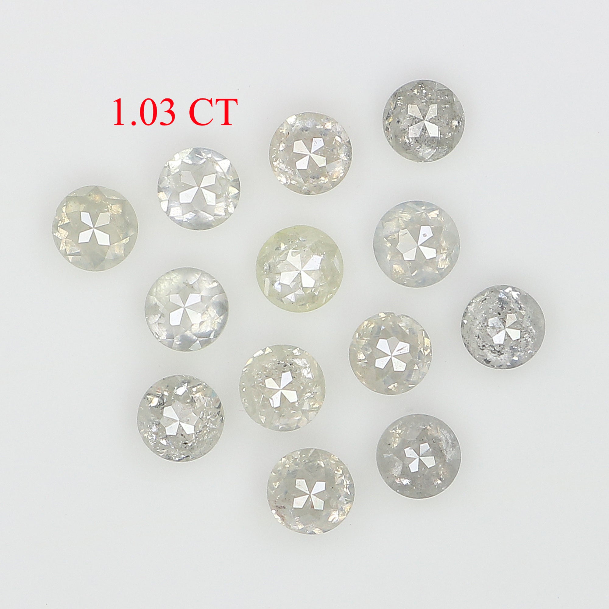 1.03 CT Natural Loose Round Rose Cut Diamond Grey Color Round Shape Diamond 2.40 MM Natural Loose Grey Color Round Rose Cut Diamond LQ3181