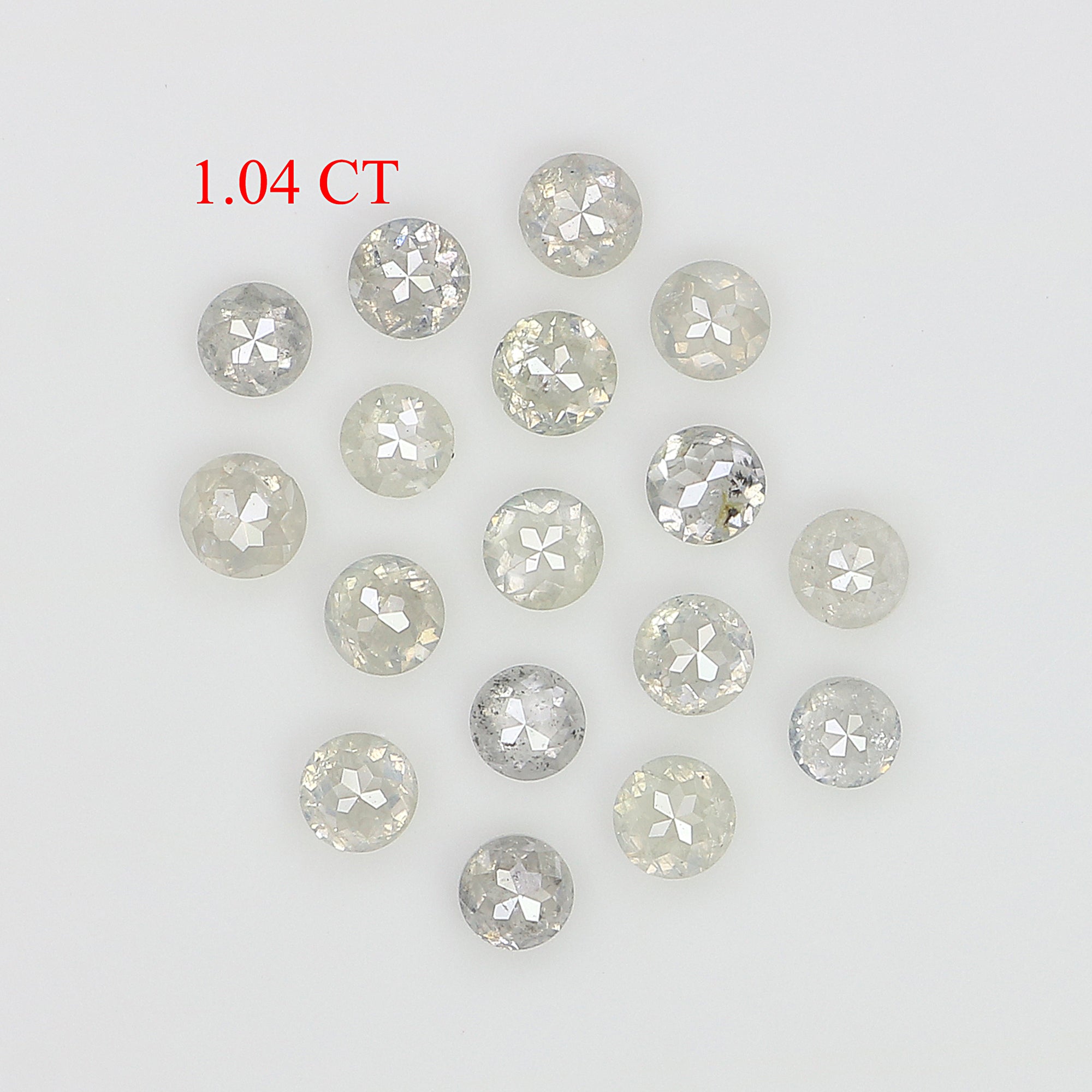 1.04 CT Natural Loose Round Rose Cut Diamond Grey Color Round Shape Diamond 2.35 MM Natural Loose Grey Color Round Rose Cut Diamond LQ3184