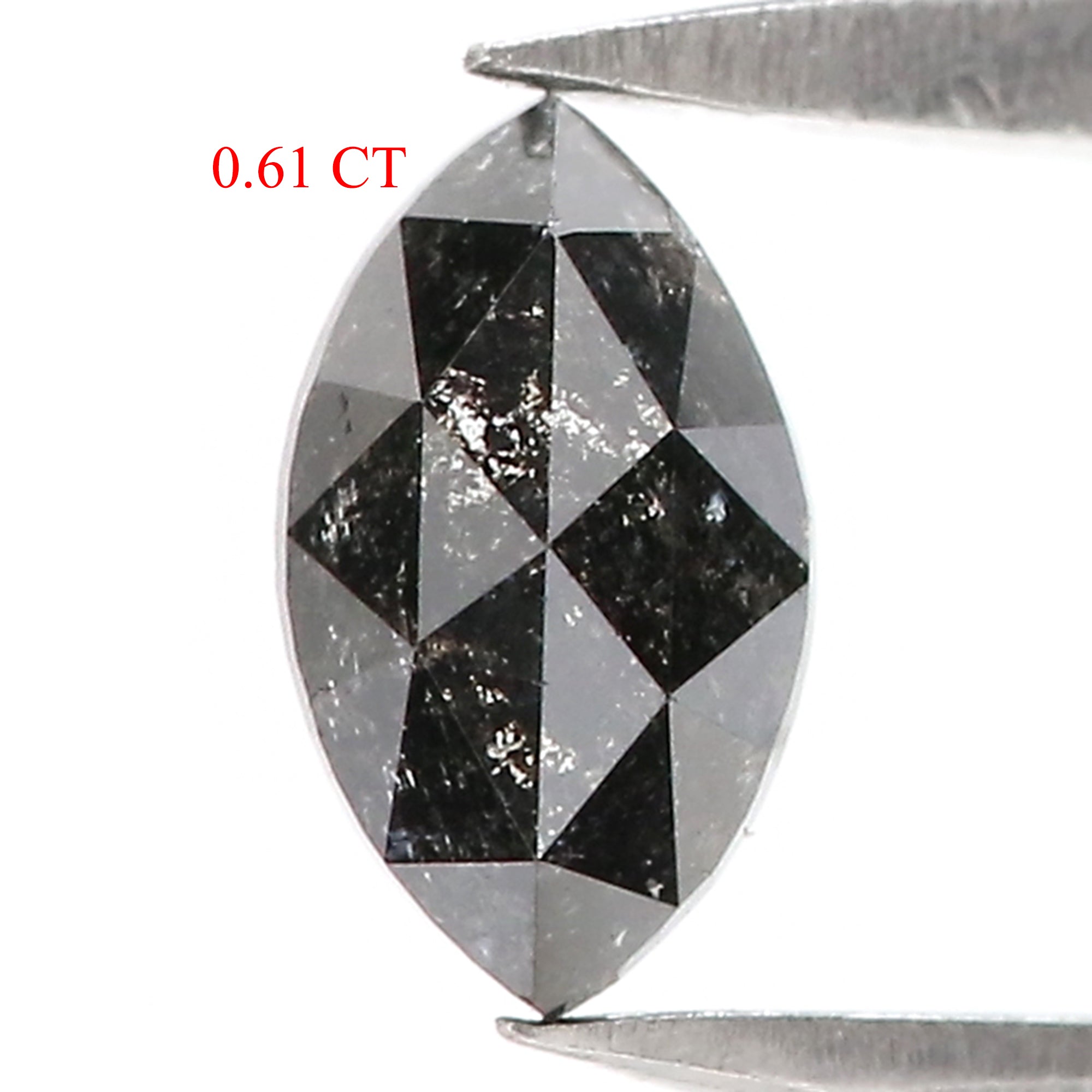 0.61 CT Natural Loose Marquise Shape Diamond Salt And Pepper Marquise Rose Cut Diamond 6.95 MM Black Grey Color Marquise Cut Diamond QL3137