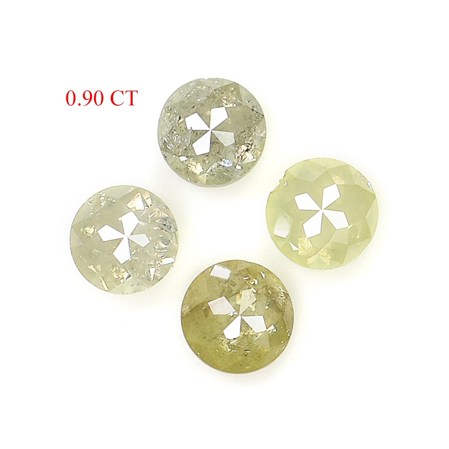 0.90 CT Natural Loose Round Rose Cut Diamond Yellow Color Round Shape Diamond 3.50 MM Natural Loose Grey Color Round Rose Cut Diamond LQ5038