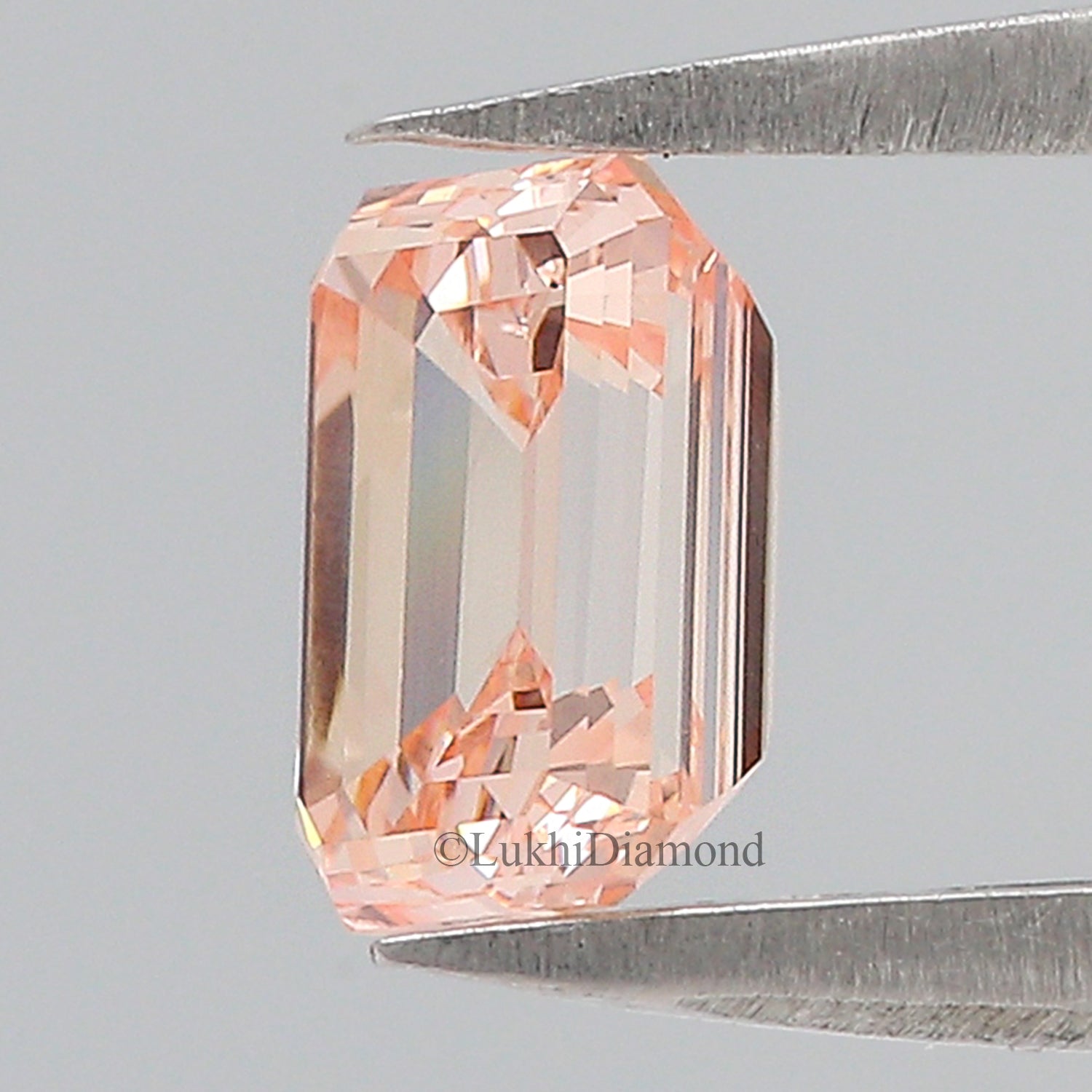 1.02 CT IGI Certified Emerald Cut Fancy Intense Pink Color VS2 Clarity Diamond Lab Grown Diamond Lab Created Emerald CVD Diamond L3199