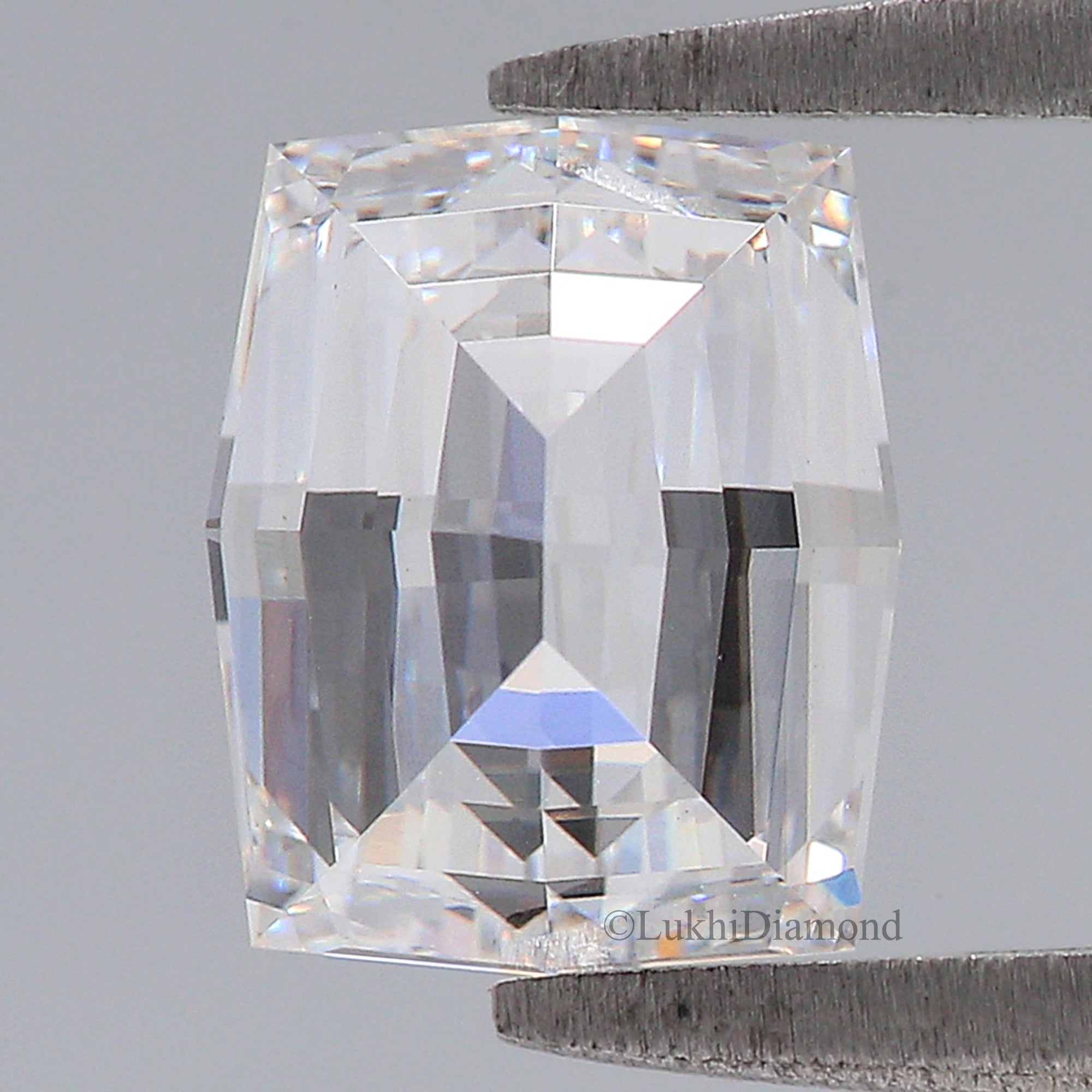 1.65 CT IGI Certified Modified Rectangular Cushion Step Cut Diamond White -E Color VS1 Clarity Lab Grown CVD Lab Created Diamond L3235