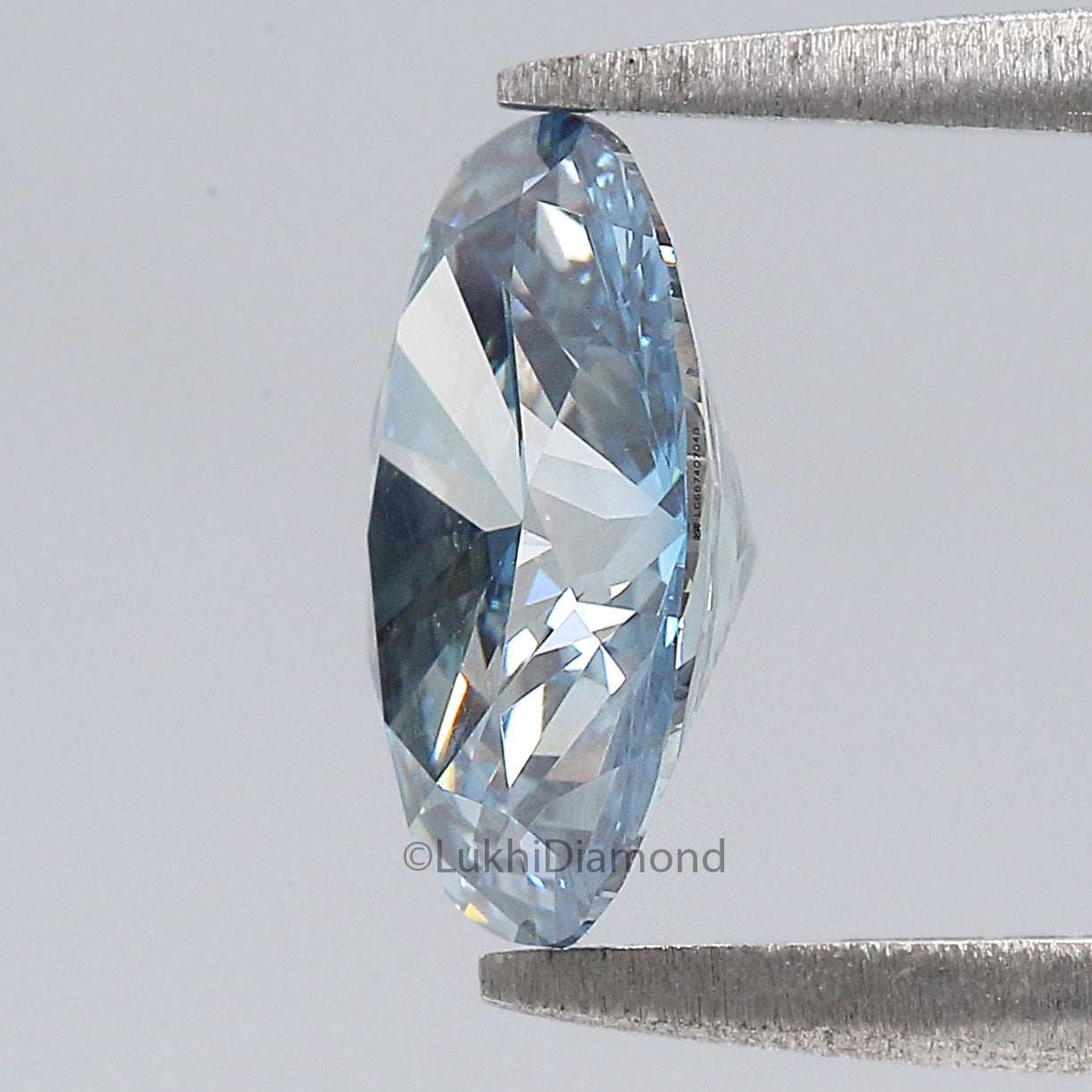 1.49 CT IGI Certified Oval Brilliant Cut Diamond Fancy Vivid Green Blue Color VS1 Clarity Lab Created Oval Diamond CVD Diamond LQ3225