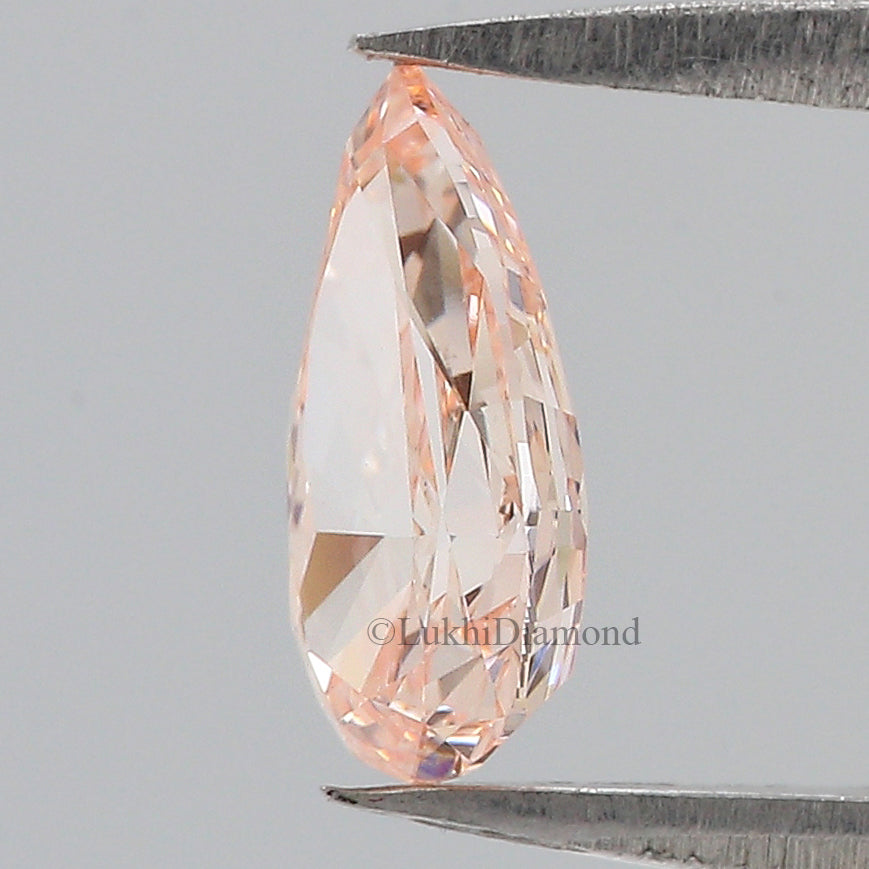 1.02 CT IGI Certified Pear Brilliant Cut Diamond Fancy Intense Pink Color VS1 Clarity Lab Grown Diamond Lab Created Pear CVD Diamond L3200