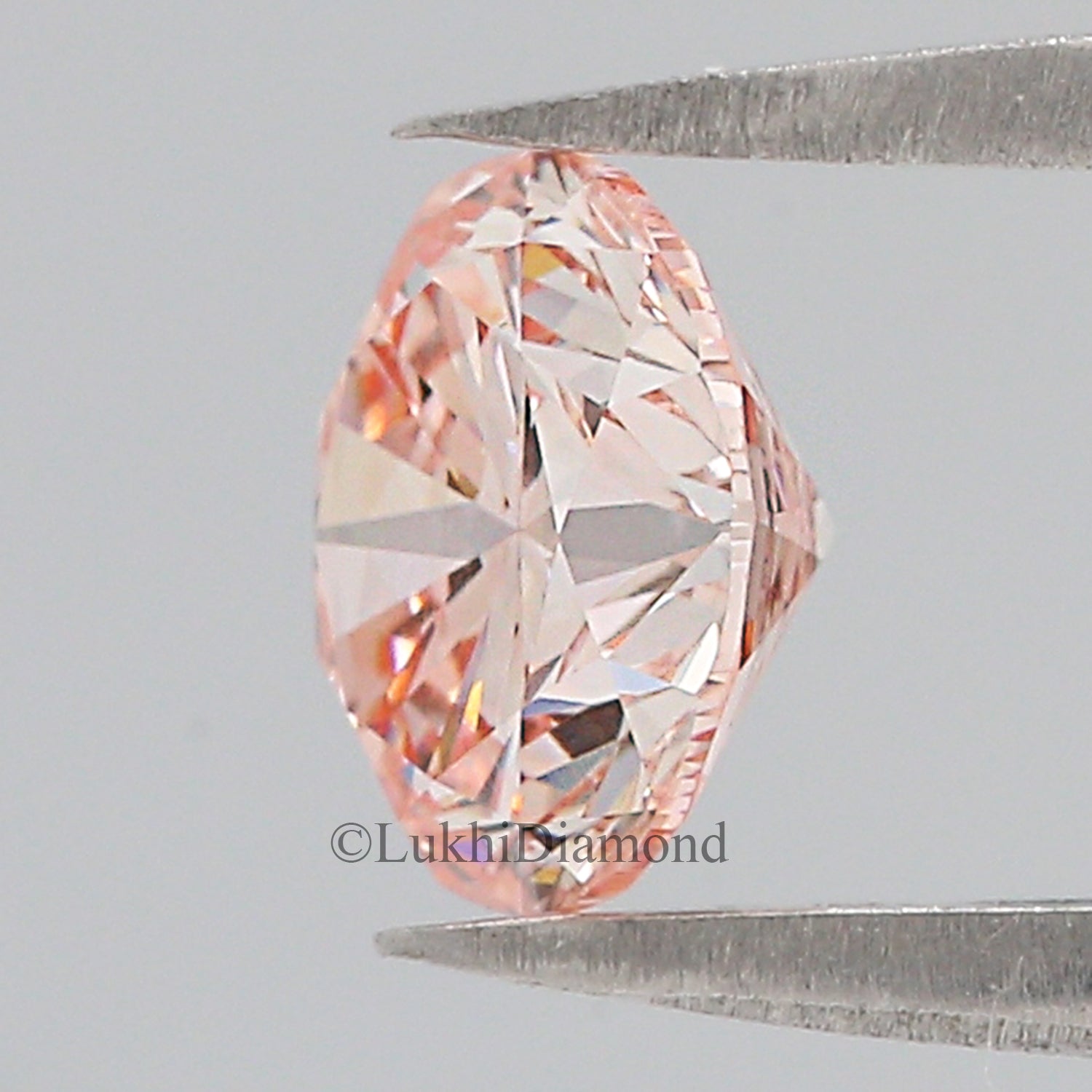 1.30 CT IGI Certified Round Brilliant Cut Fancy Intense Pink Color VS1 Clarity Diamond Lab Grown Diamond Lab Created Round CVD Diamond L3198