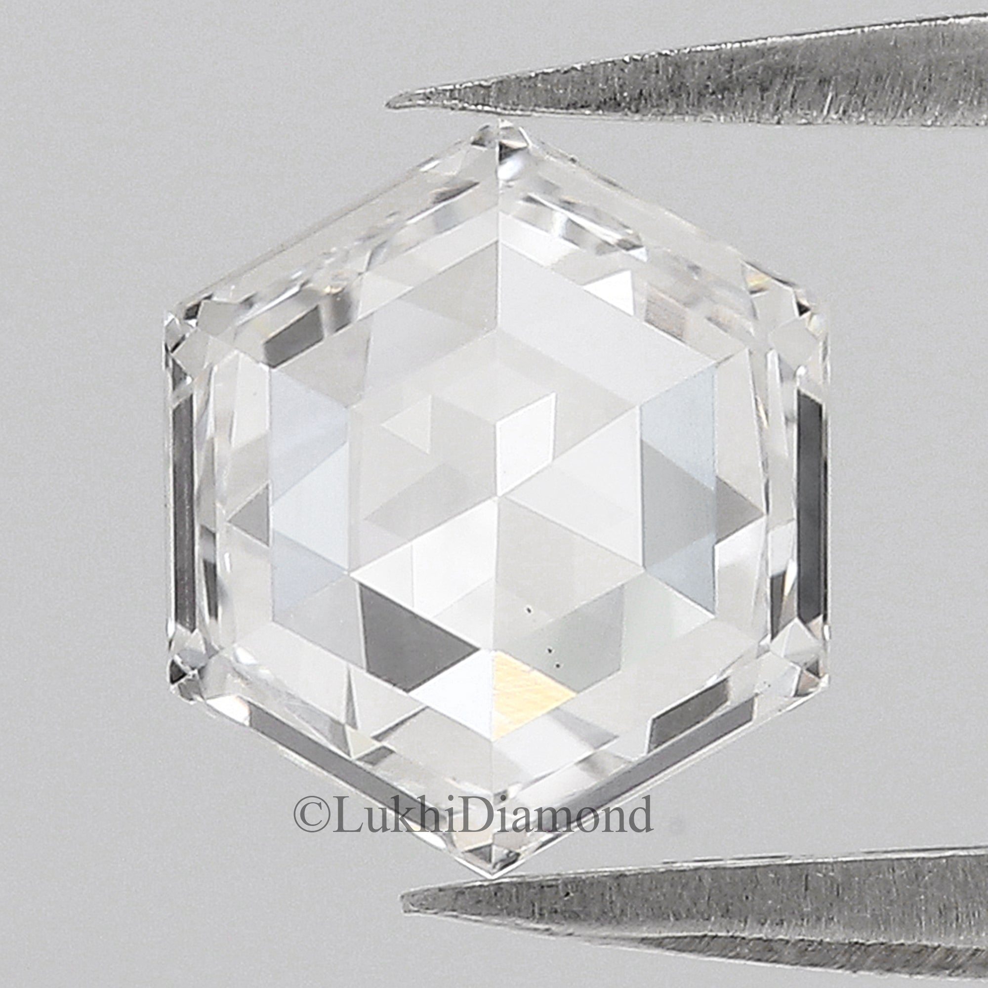 1.58 CT IGI Certified Hexagonal Step Cut Diamond White - E Color VVS2 Clarity Diamond Lab Grown Diamond Lab Created Hexagon CVD Diamond Q186