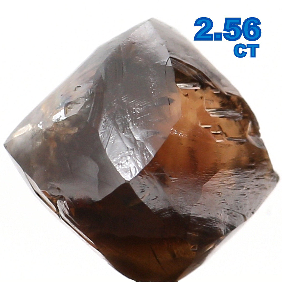 2.56 CT Natural Loose Rough Shape Diamond Brown Color Rough Cut Diamond 6.80 MM Natural Brown Color Rough Irregular Cut Diamond QLB6307