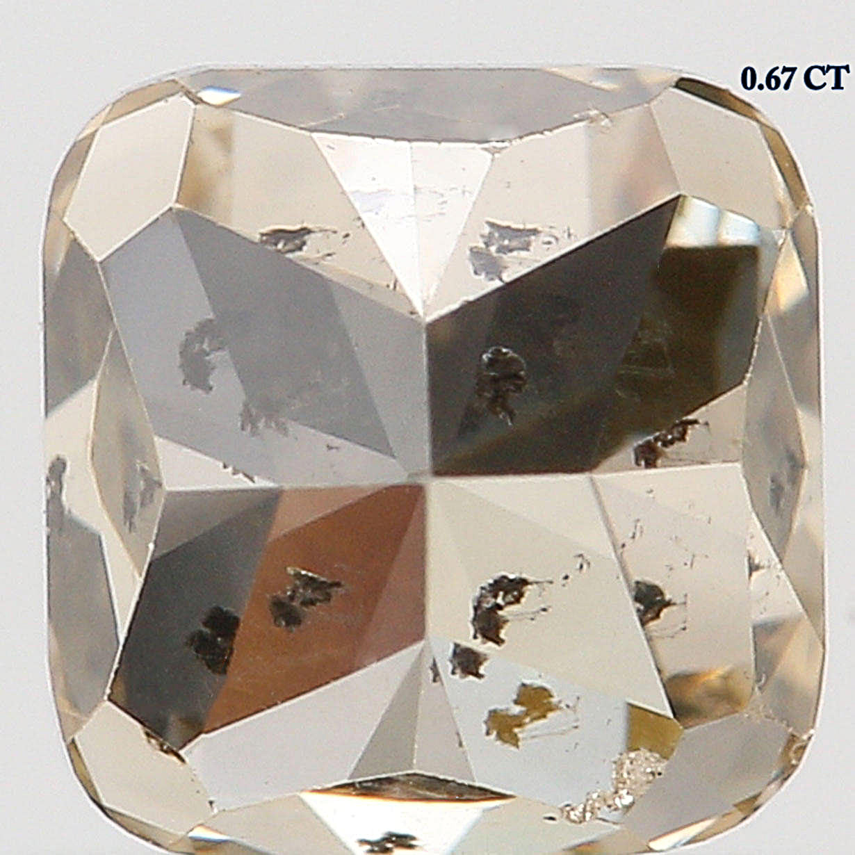 0.67 Ct Natural Loose Cushion Shape Diamond Brown Color Cushion Cut Diamond 4.50 MM Natural Brown Color Cushion Brilliant Cut Diamond LQ5131