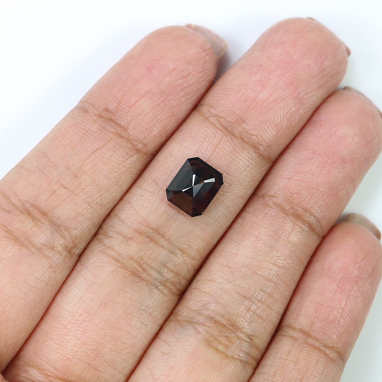 1.63 Ct Natural Loose Emerald Cut Diamond Black Color Emerald Shape Diamond 7.80 MM Natural Loose Diamond Emerald Shape Diamond QL8372