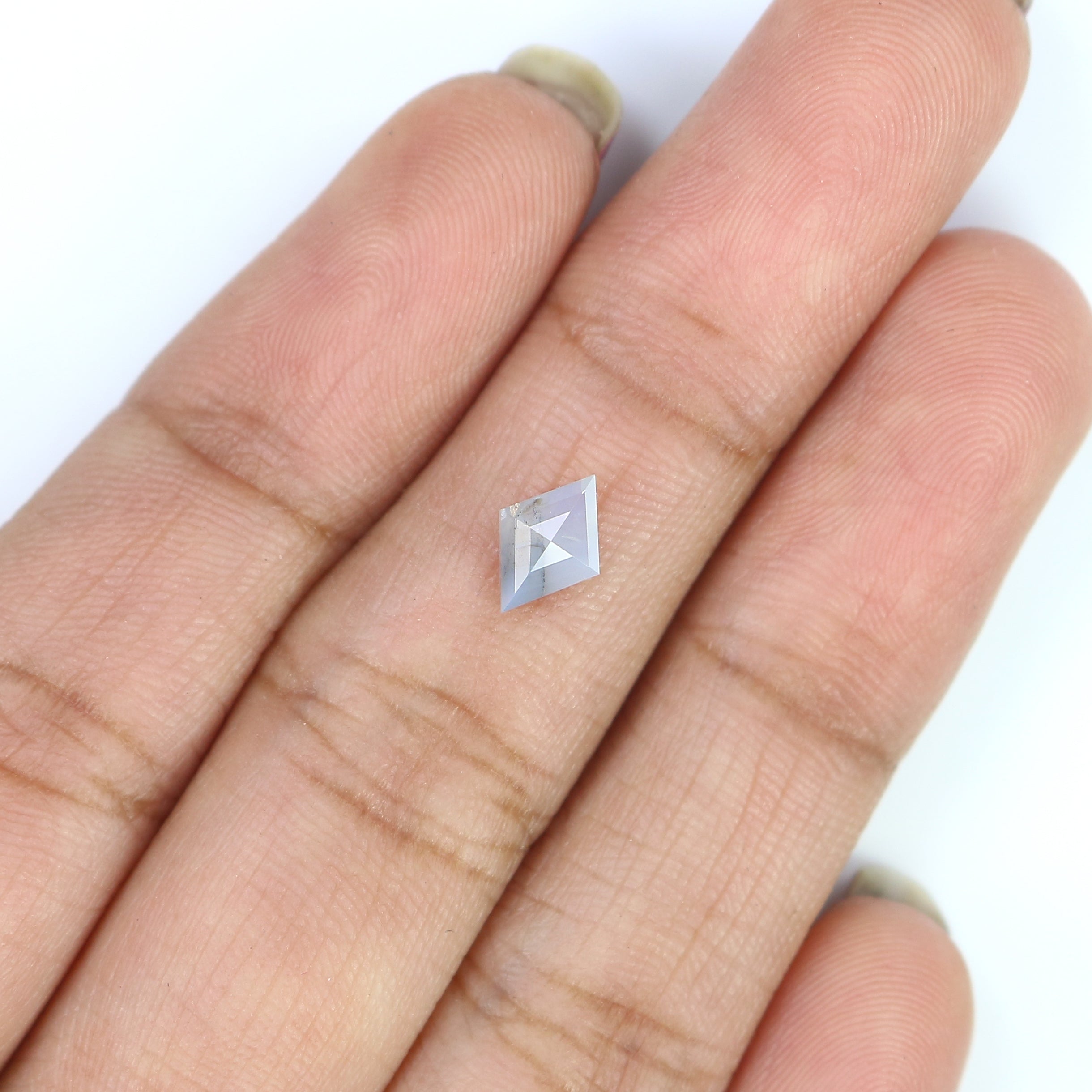 0.52 Ct Natural Loose Kite Shape Diamond Milky Grey Color Kite Diamond 7.35 MM Natural Diamond Grey Color Kite Rose Cut Diamond LQ3040