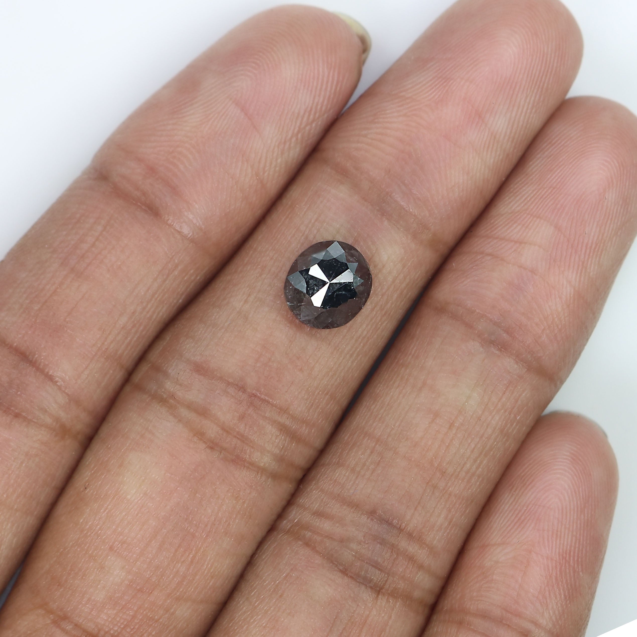 1.88 CT Natural Loose Oval Shape Diamond Black Color Oval Cut Diamond 7.60 MM Natural Loose Black Color Diamond Oval Rose Cut Diamond QK1713