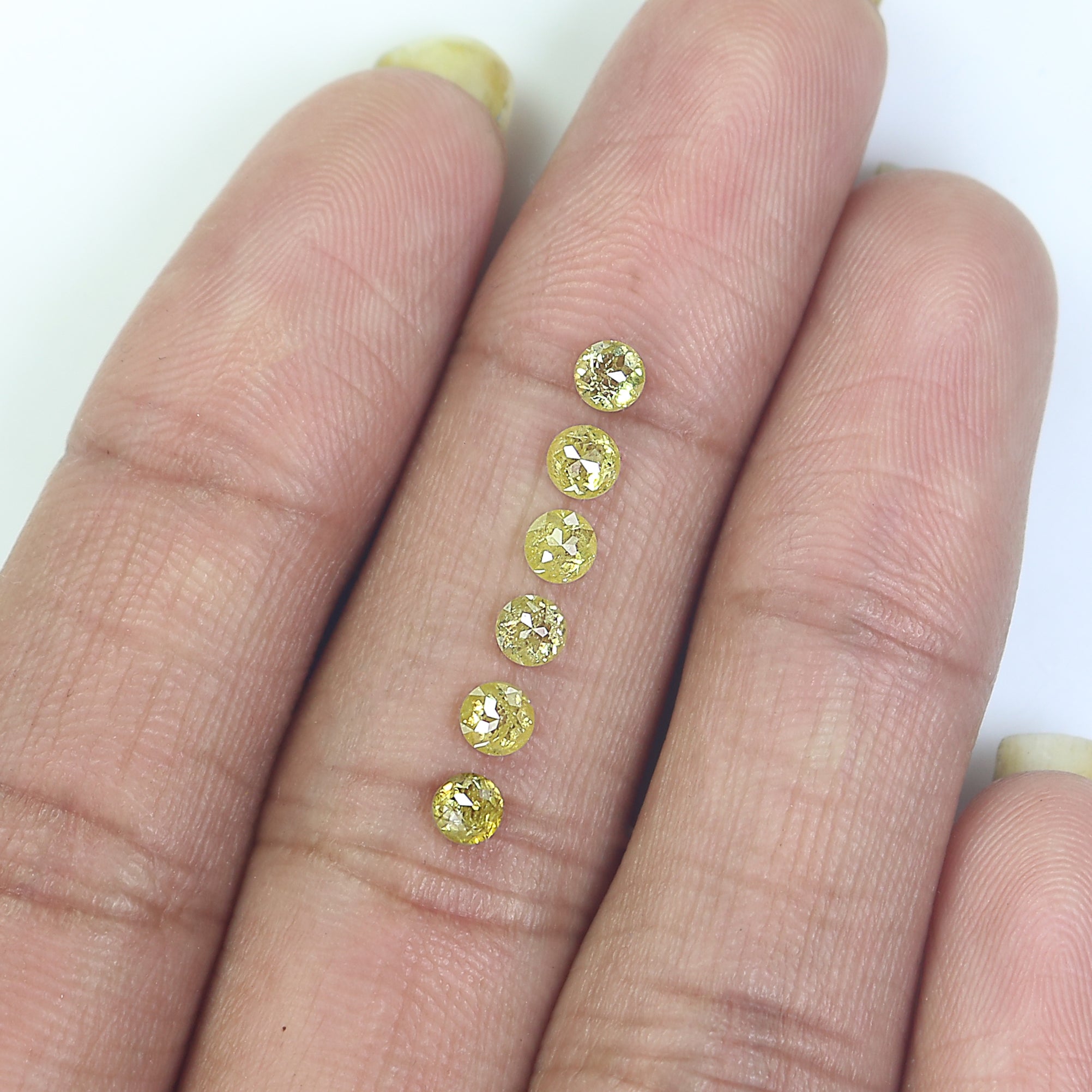 1.13 CT Natural Loose Round Rose Cut Diamond Yellow Color Round Shape Diamond 3.40 MM Natural Yellow Color Round Rose Cut Diamond LQ3272