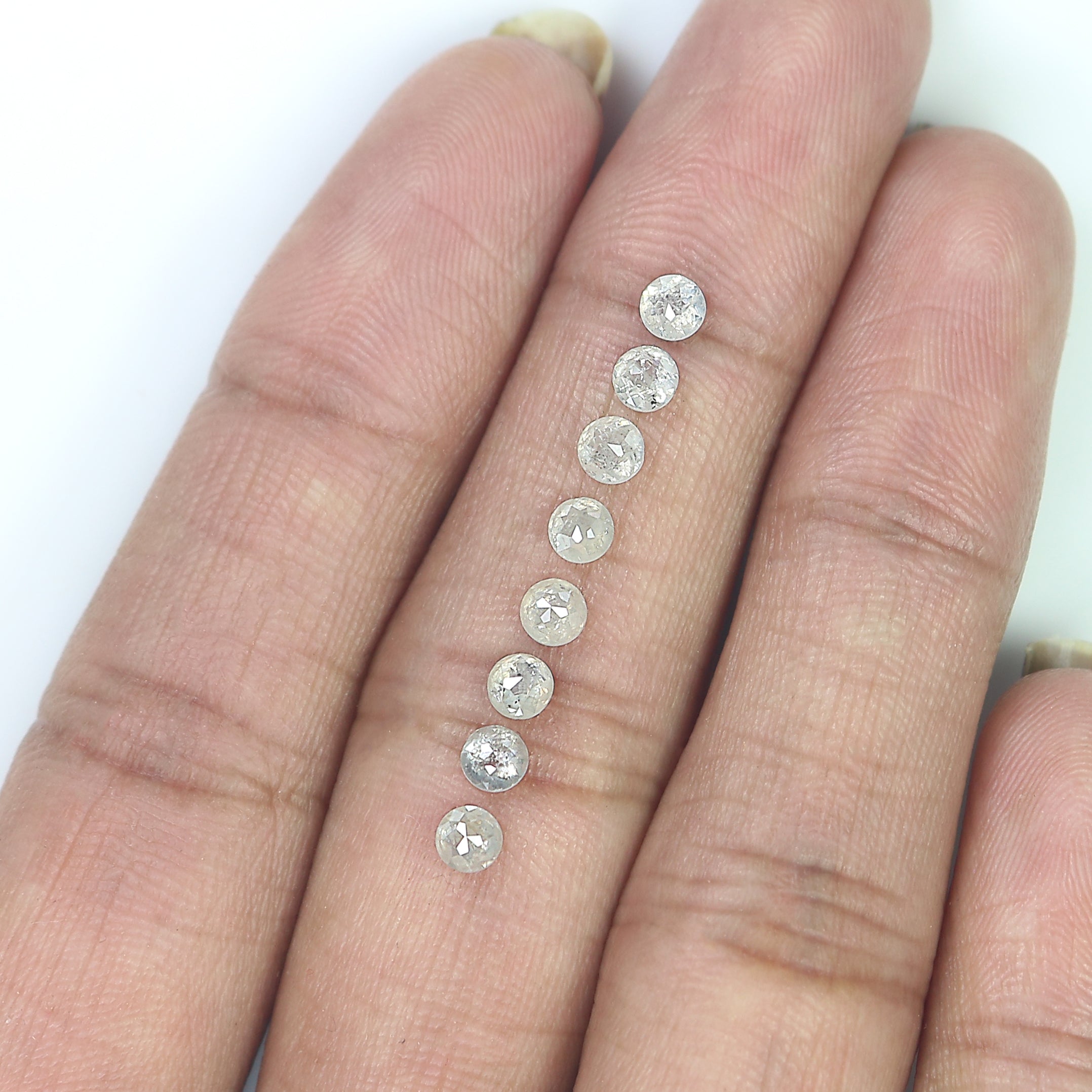 1.74 CT Natural Loose Round Rose Cut Diamond Grey Color Round Shape Diamond 3.40 MM Natural Loose Grey Color Round Rose Cut Diamond LQ3267