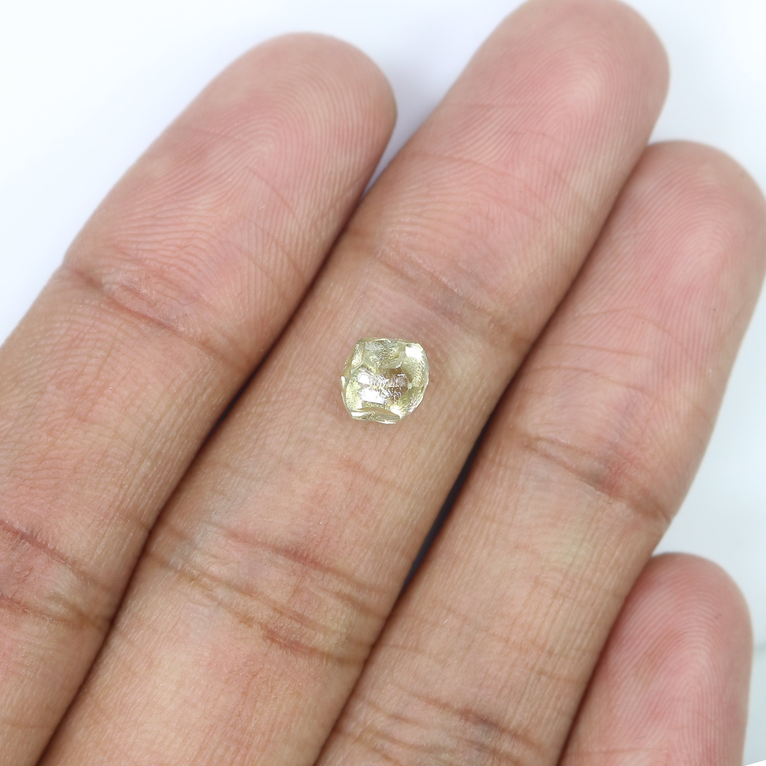 1.30 CT Natural Loose Rough Shape Diamond Light Yellow Color Rough Diamond 6.25 MM Natural Loose Yellow Diamond Rough Irregular Cut Diamond QL3124