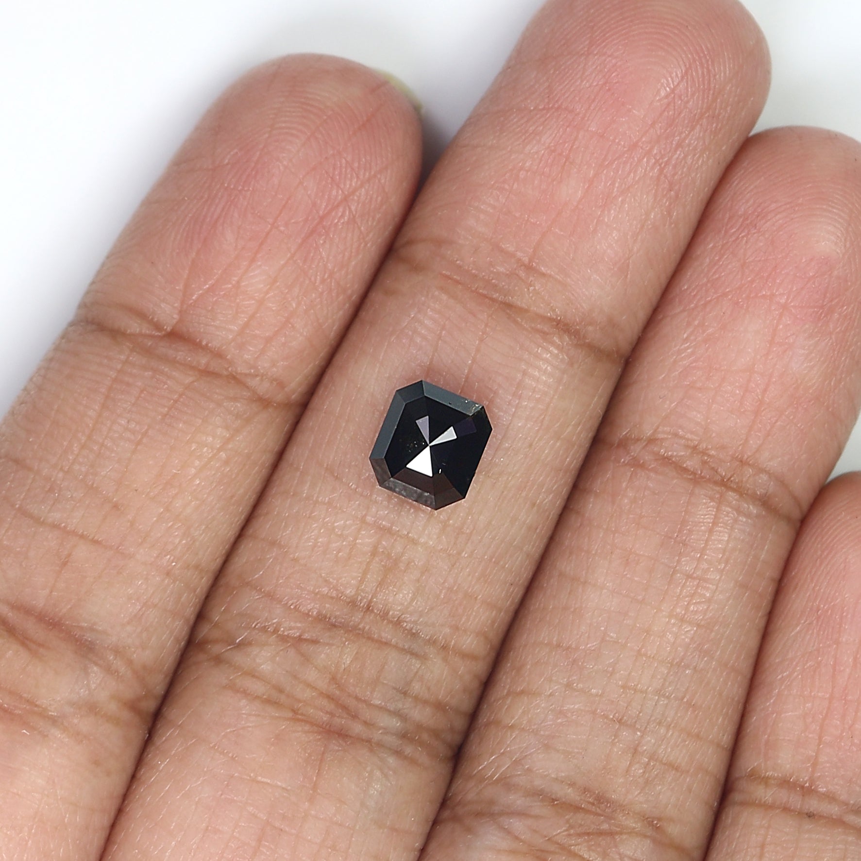 1.22 Ct IGI CERTIFIED Natural Loose Radiant Shape Diamond Fancy Black Color Radiant Cut Diamond 6.30 MM Natural Radiant Cut Diamond QL8539