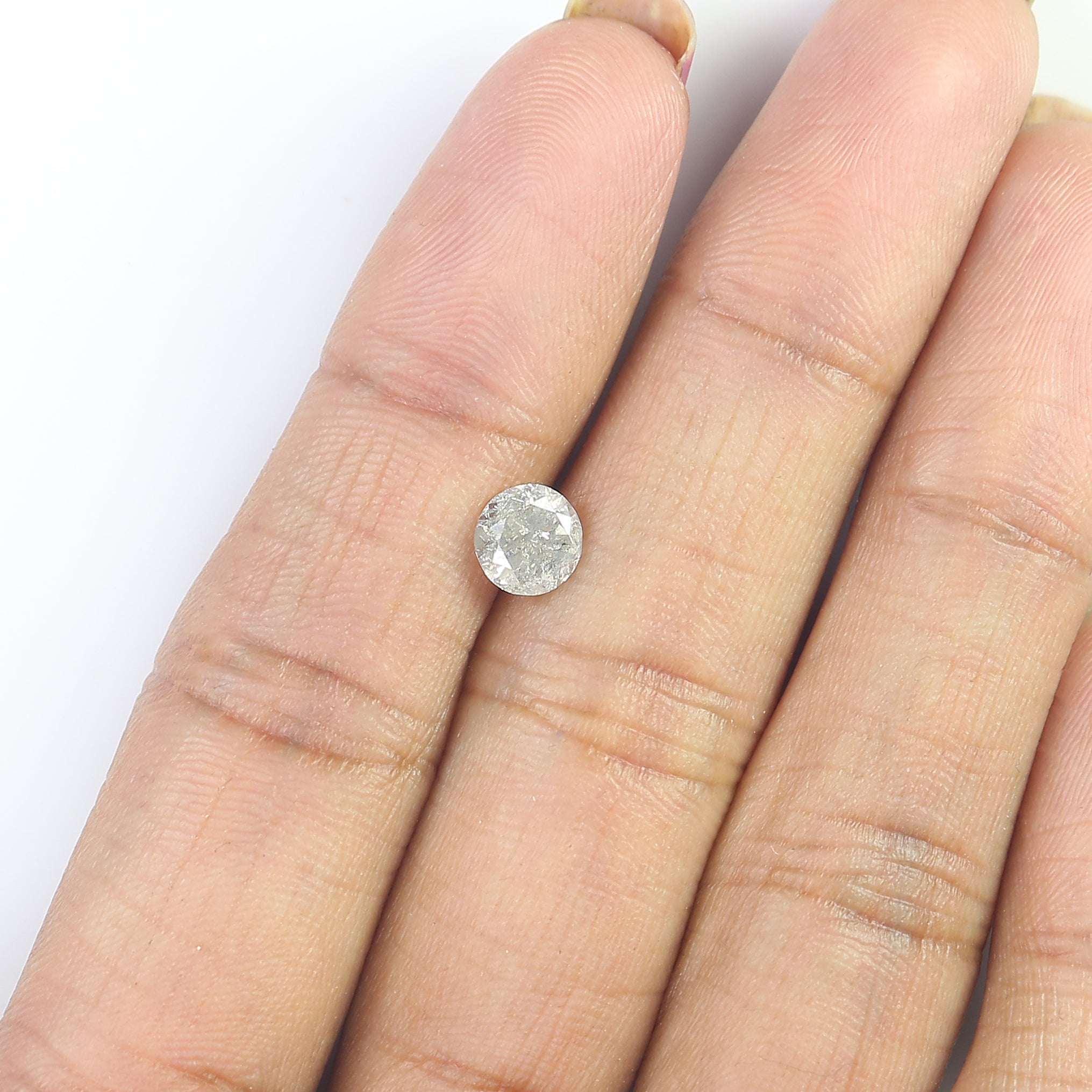 0.96 CT Natural Loose Round Shape Diamond Grey Color Round Cut Diamond 6.00 MM Natural Loose Grey Color Round Brilliant Cut Diamond LQ206